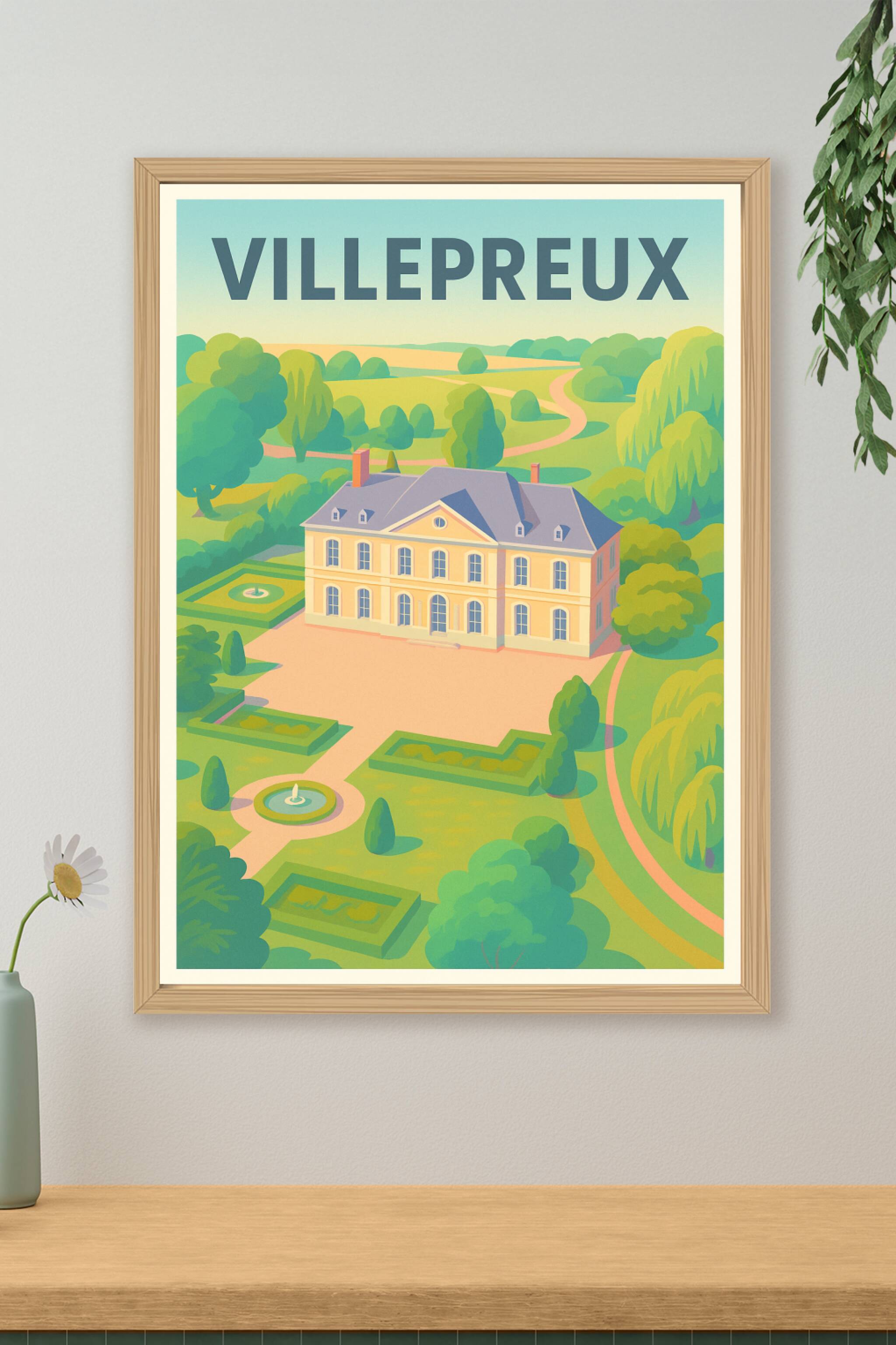 Affiche de Villepreux - Élégance et Sérénité en Paysage Champêtre