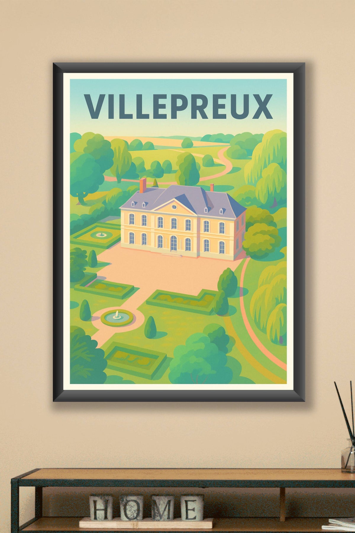 Affiche de Villepreux - Élégance et Sérénité en Paysage Champêtre