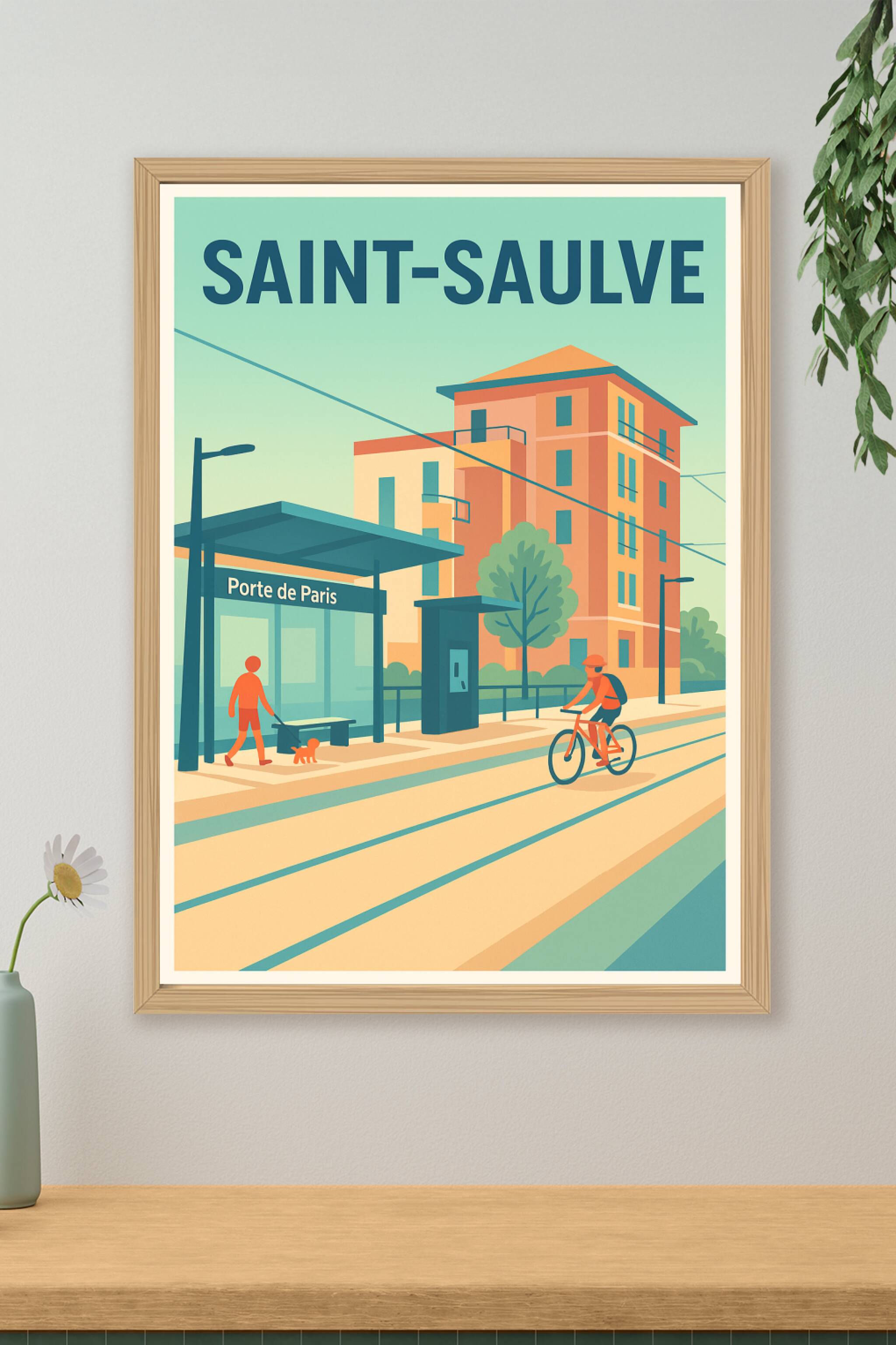 Affiche de Saint-Saulve - L'art de la mobilité urbaine