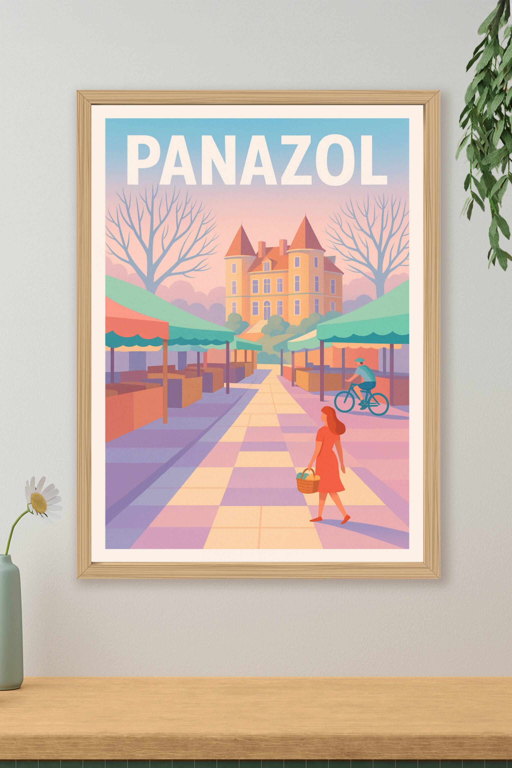Affiche de Panazol - Une balade paisible au marché du château