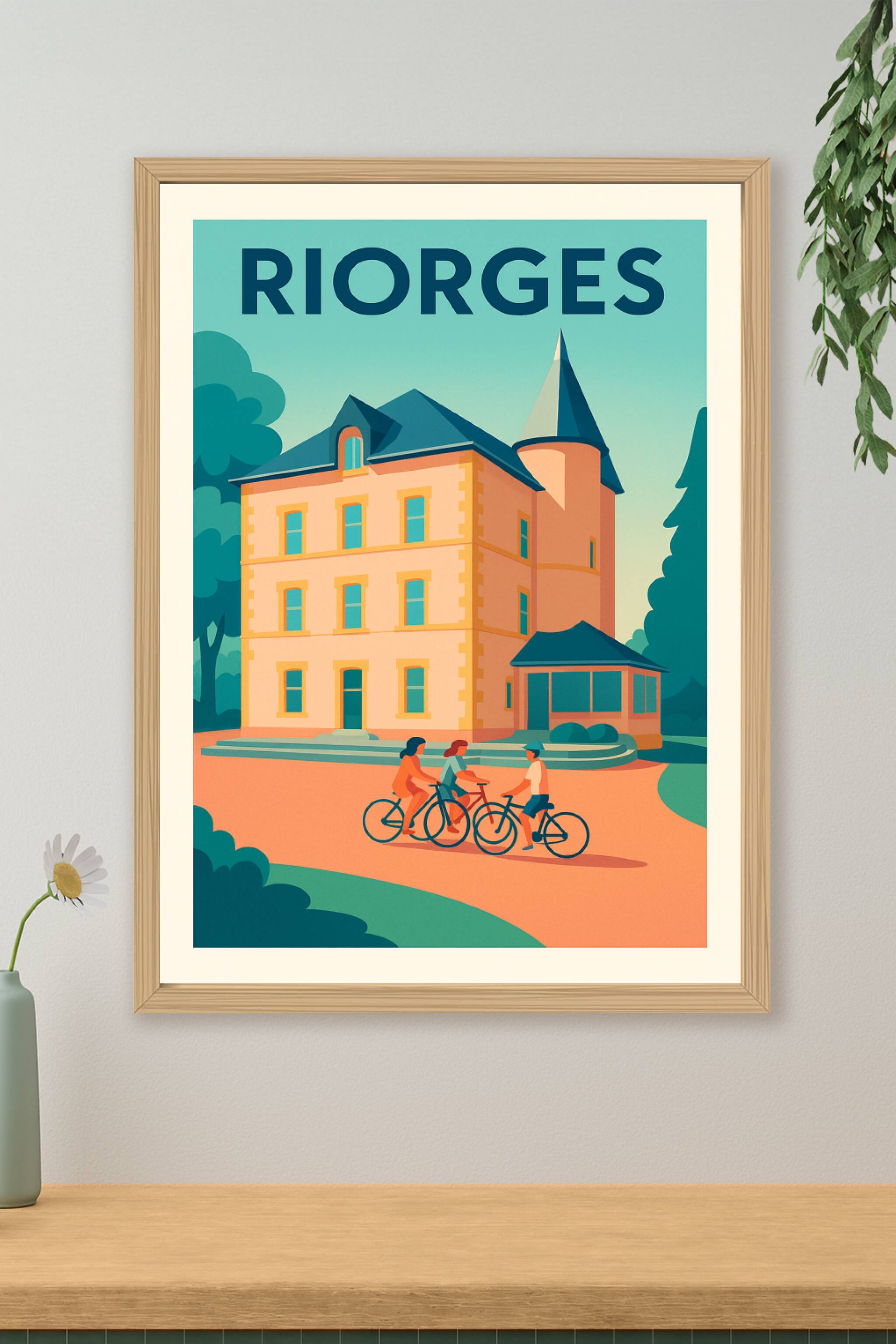 Affiche de Riorges - Escapade à vélo au cœur du charme local