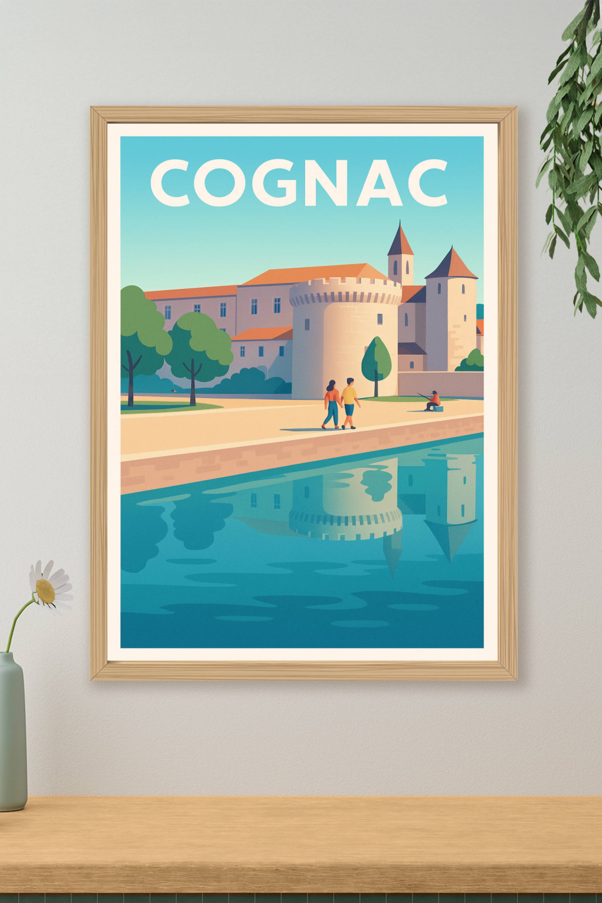 Affiche de Cognac - Balade au bord de l'eau et charme historique