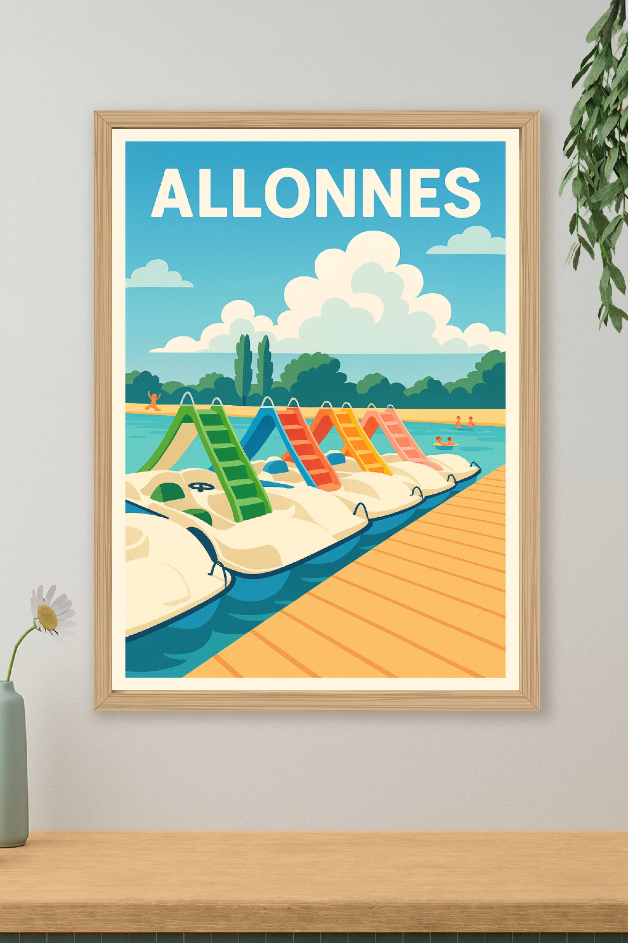 Affiche de Allonnes - Une escapade joyeuse au bord de l'eau
