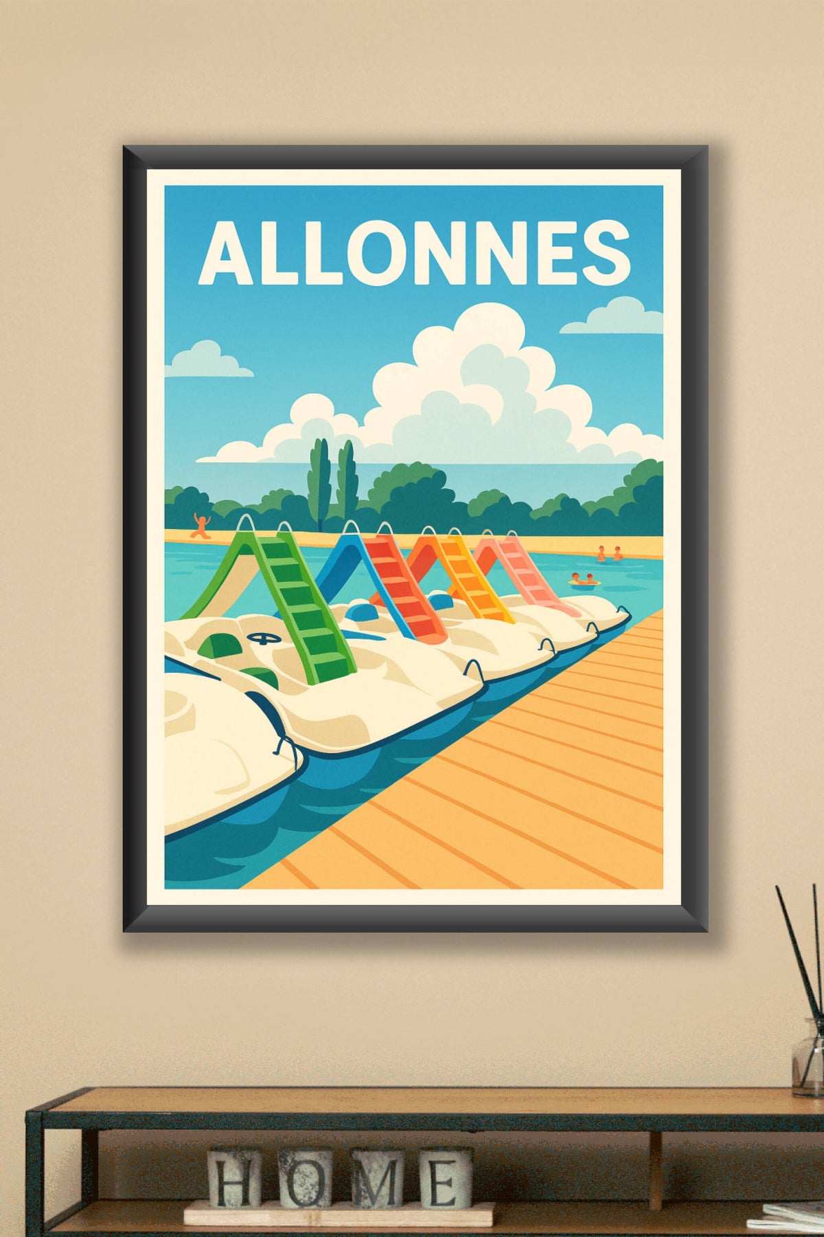 Affiche de Allonnes - Une escapade joyeuse au bord de l'eau