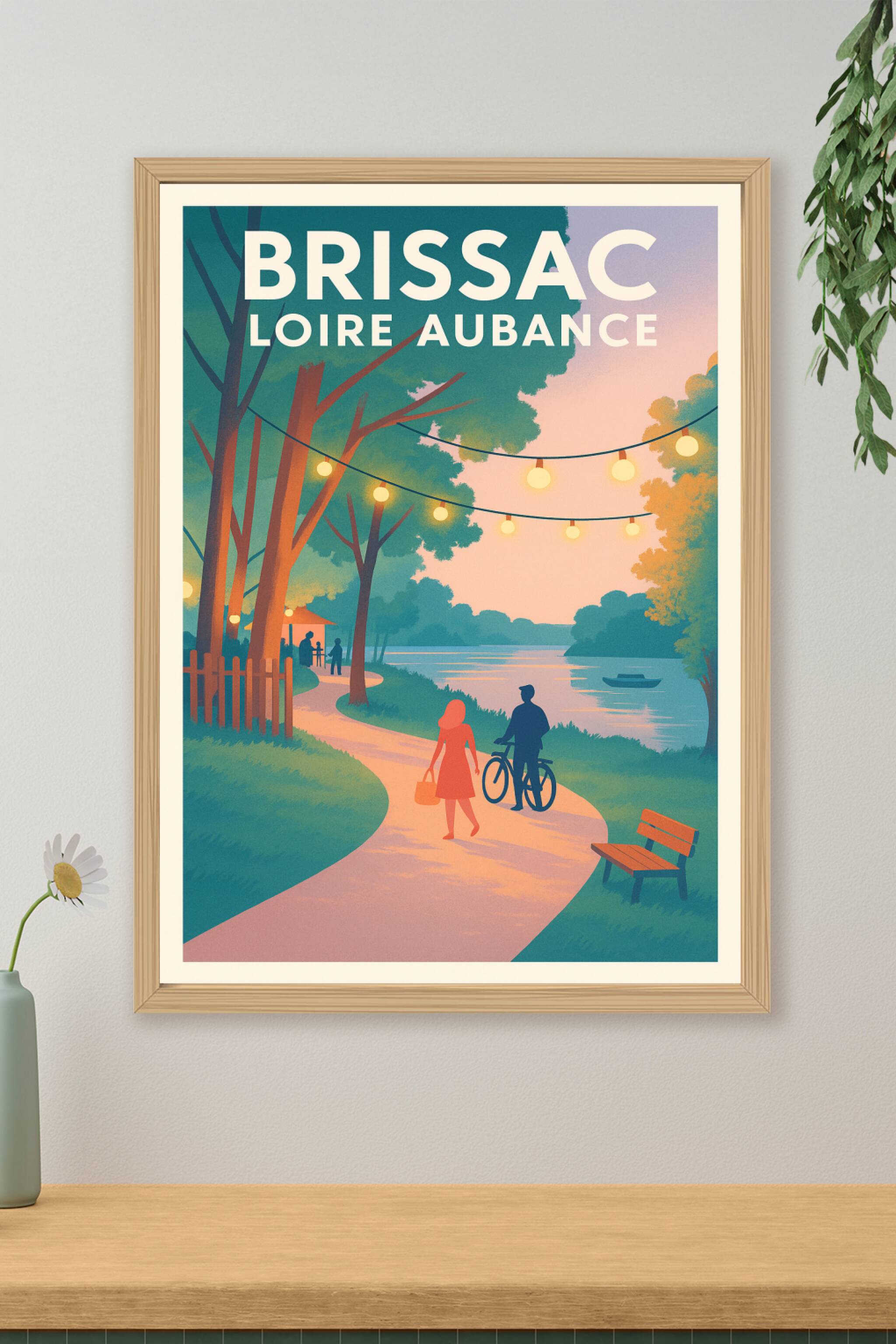 Affiche de Brissac Loire Aubance - Promenade au crépuscule au bord de l'eau