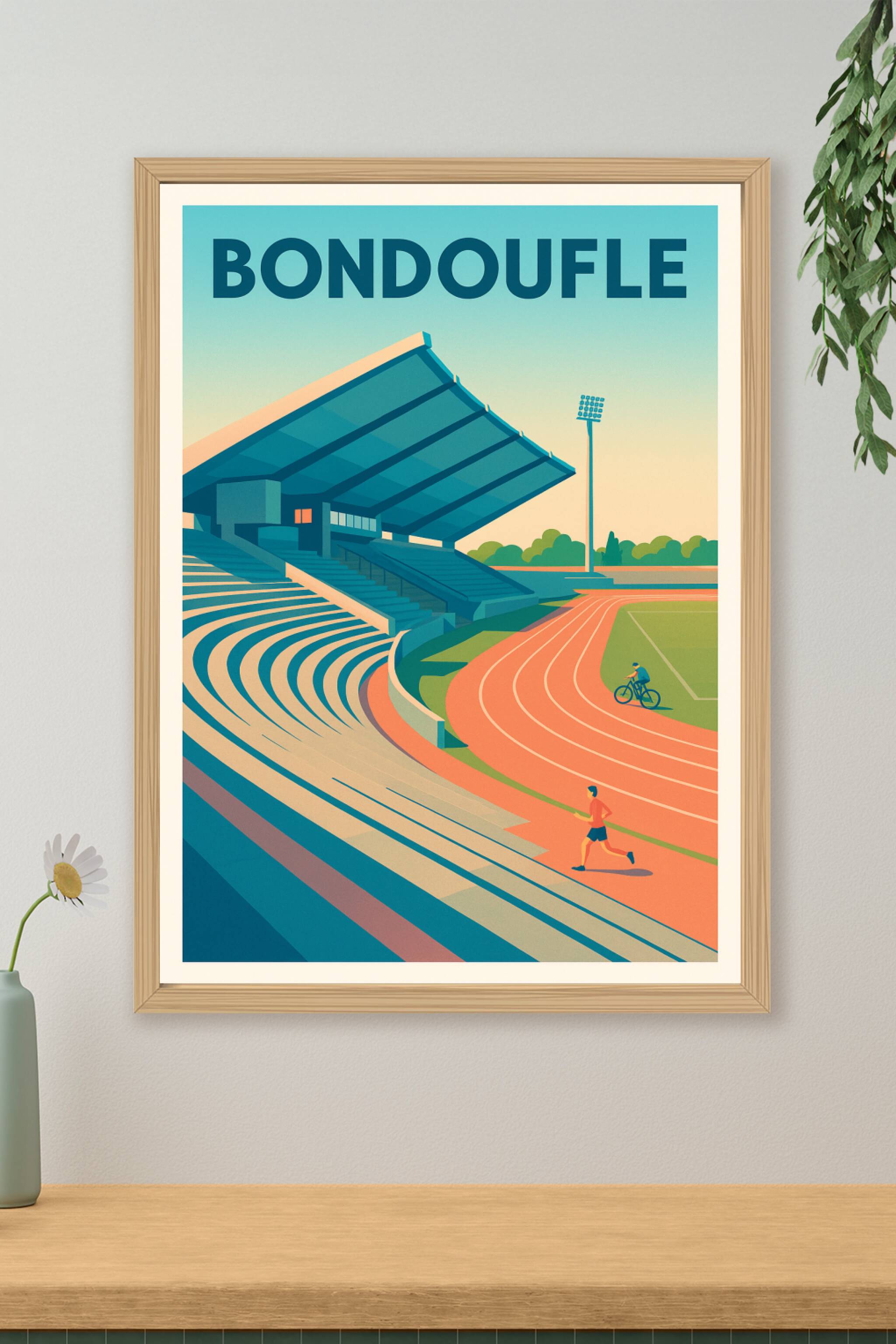 Affiche de Bondoufle - Esprit sportif et détente au stade