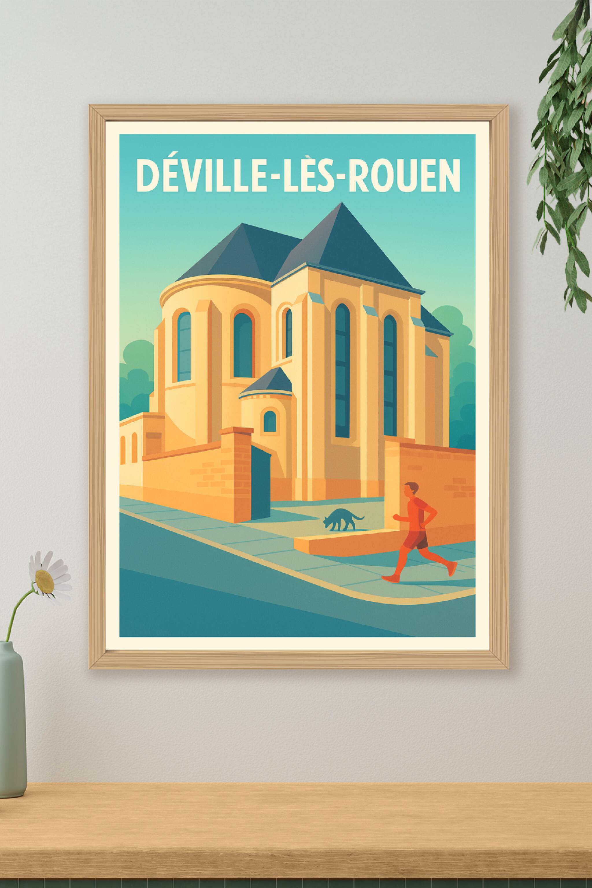 Affiche de Déville-lès-Rouen - Charme architectural et sérénité urbaine