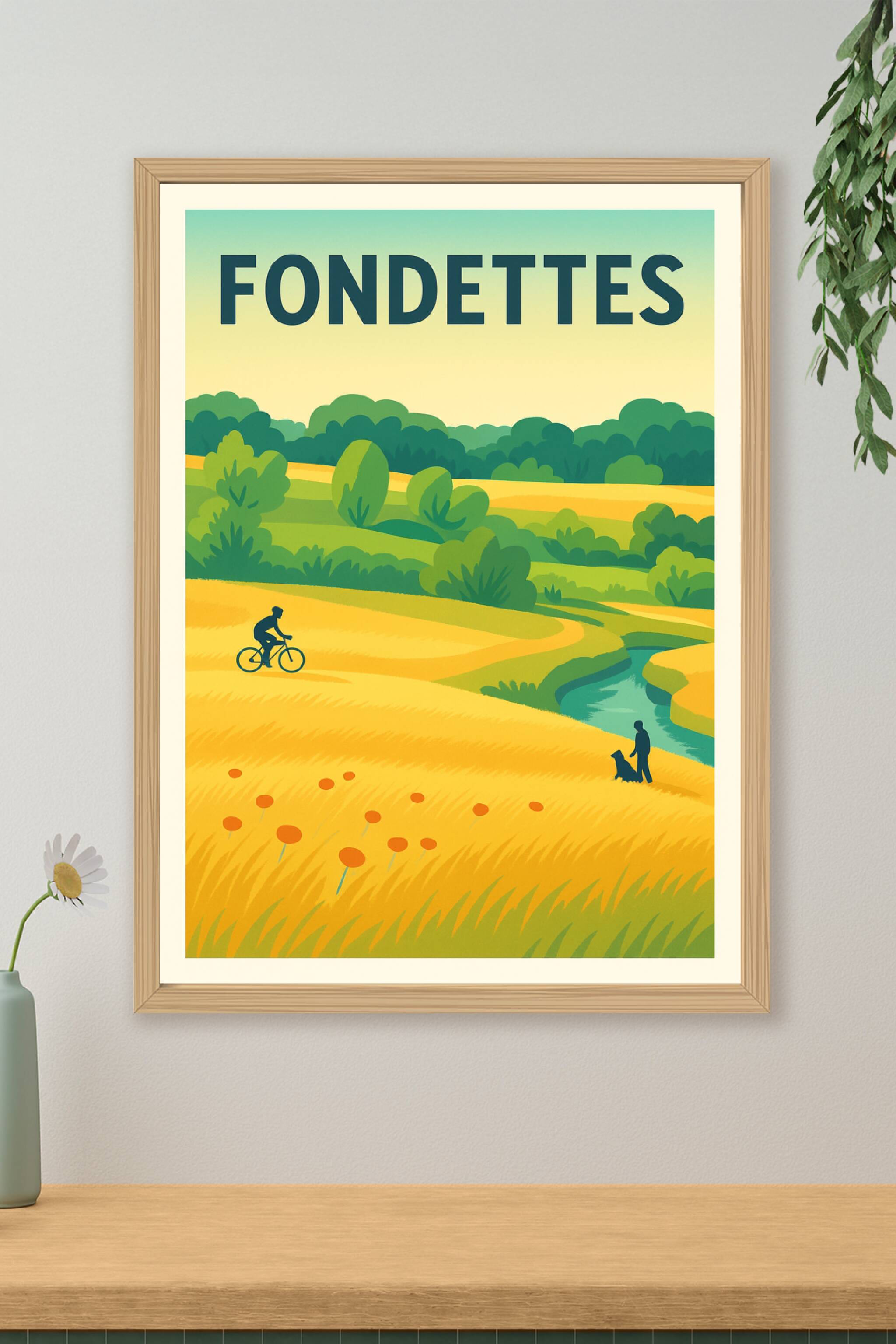 Affiche de Fondettes - Tranquillité champêtre et nature apaisante