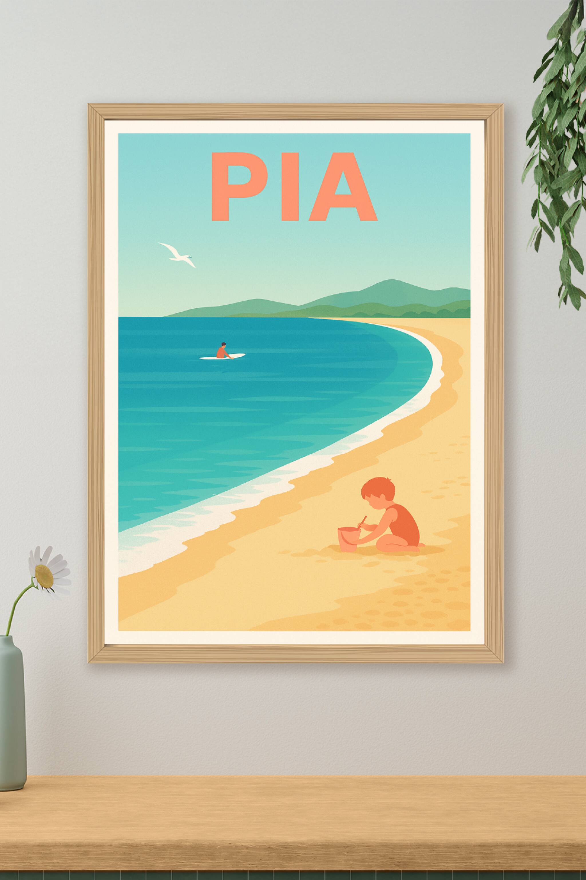 Affiche de Pia - Évasion balnéaire ensoleillée