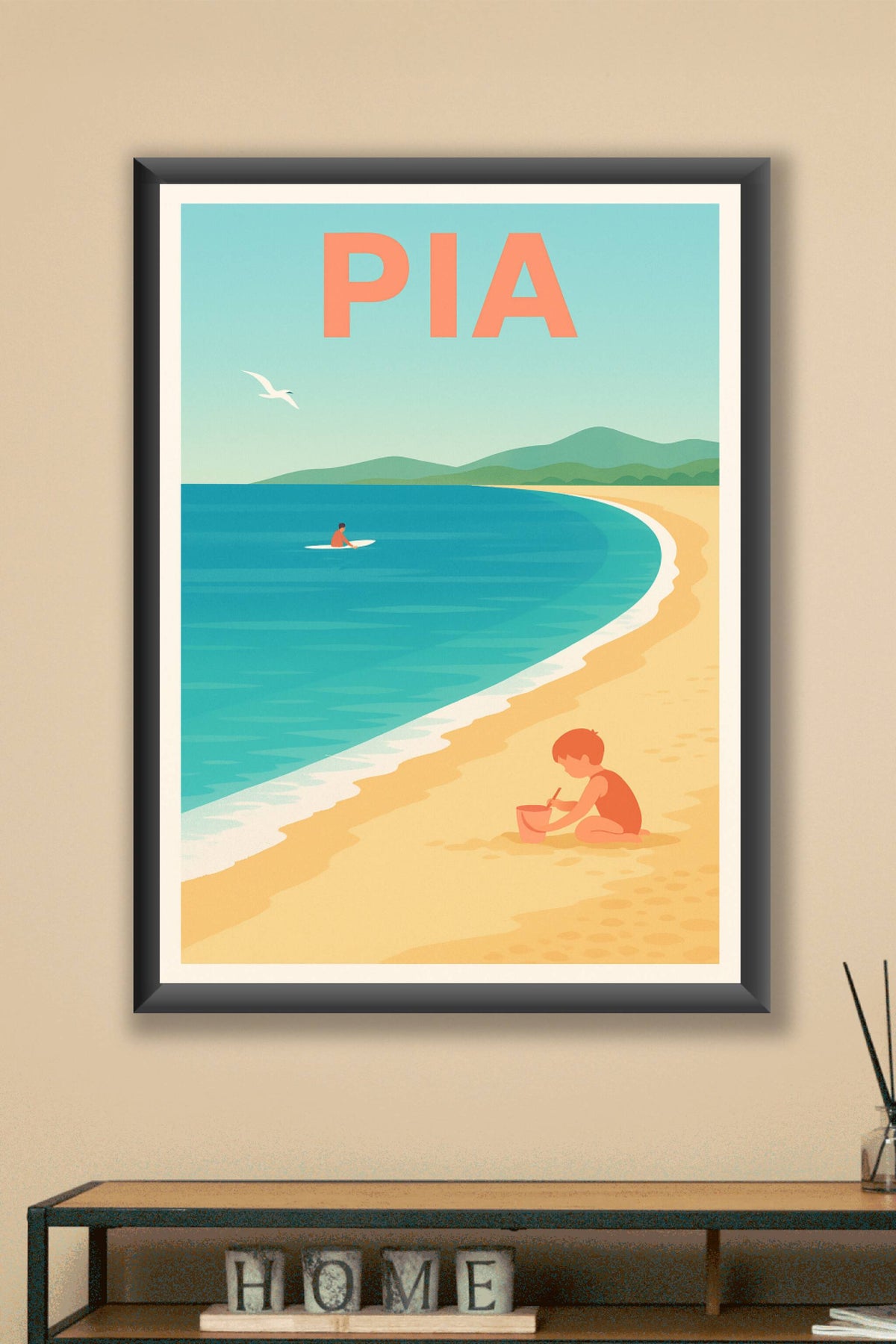 Affiche de Pia - Évasion balnéaire ensoleillée