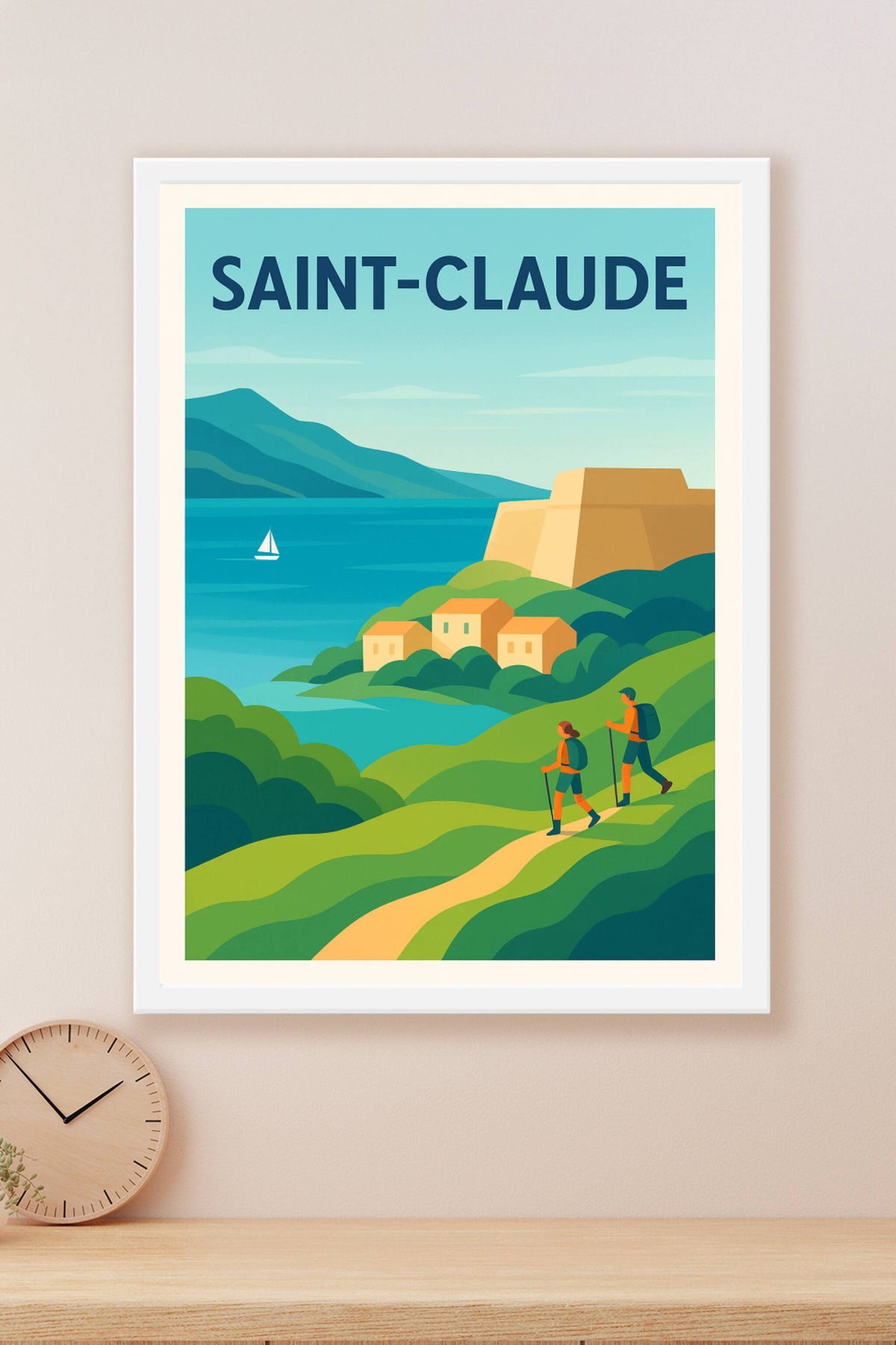 Affiche de Saint-Claude - Randonnée et paysages marins enchanteurs
