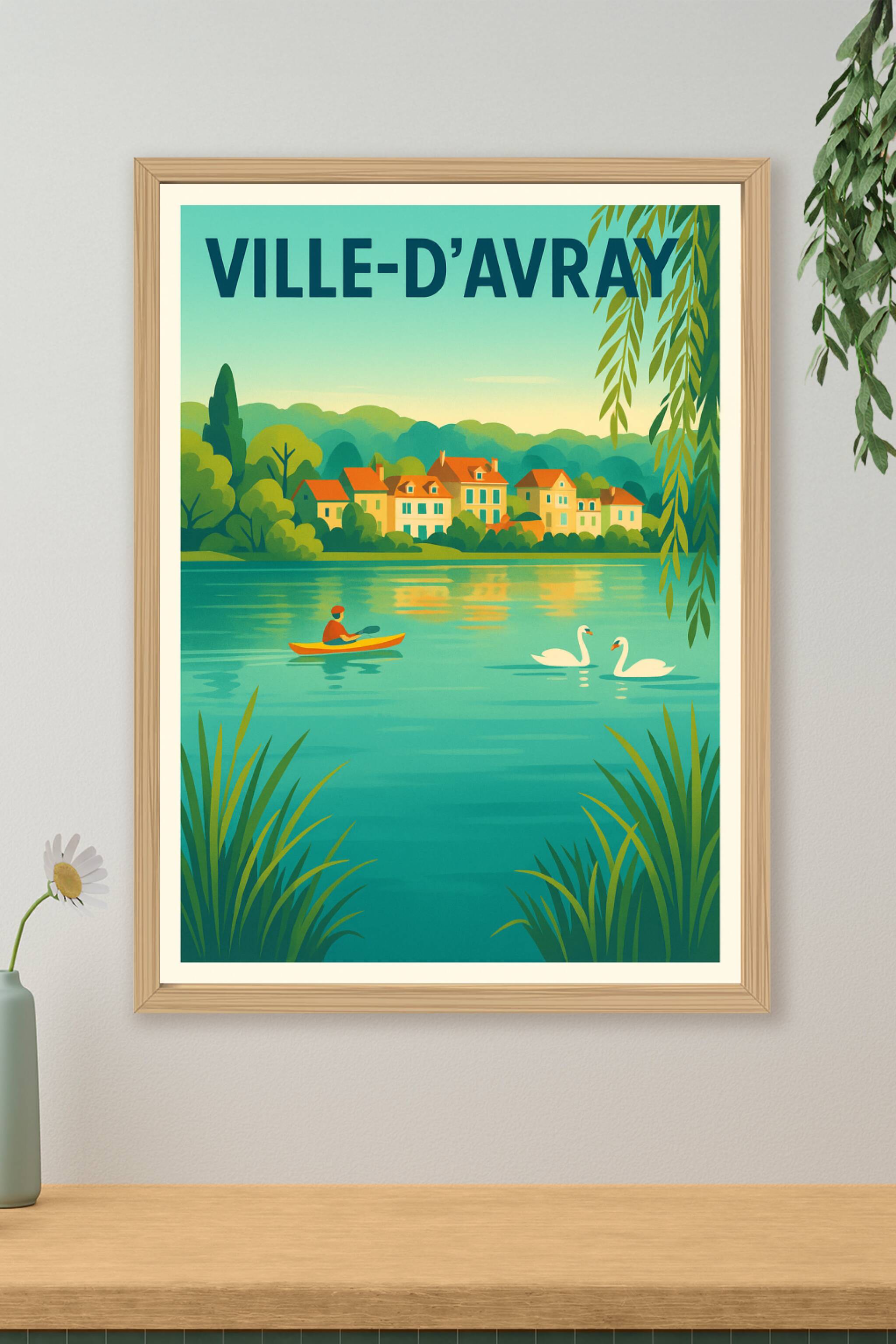Affiche de Ville-d'Avray - Évasion bucolique au fil de l'eau