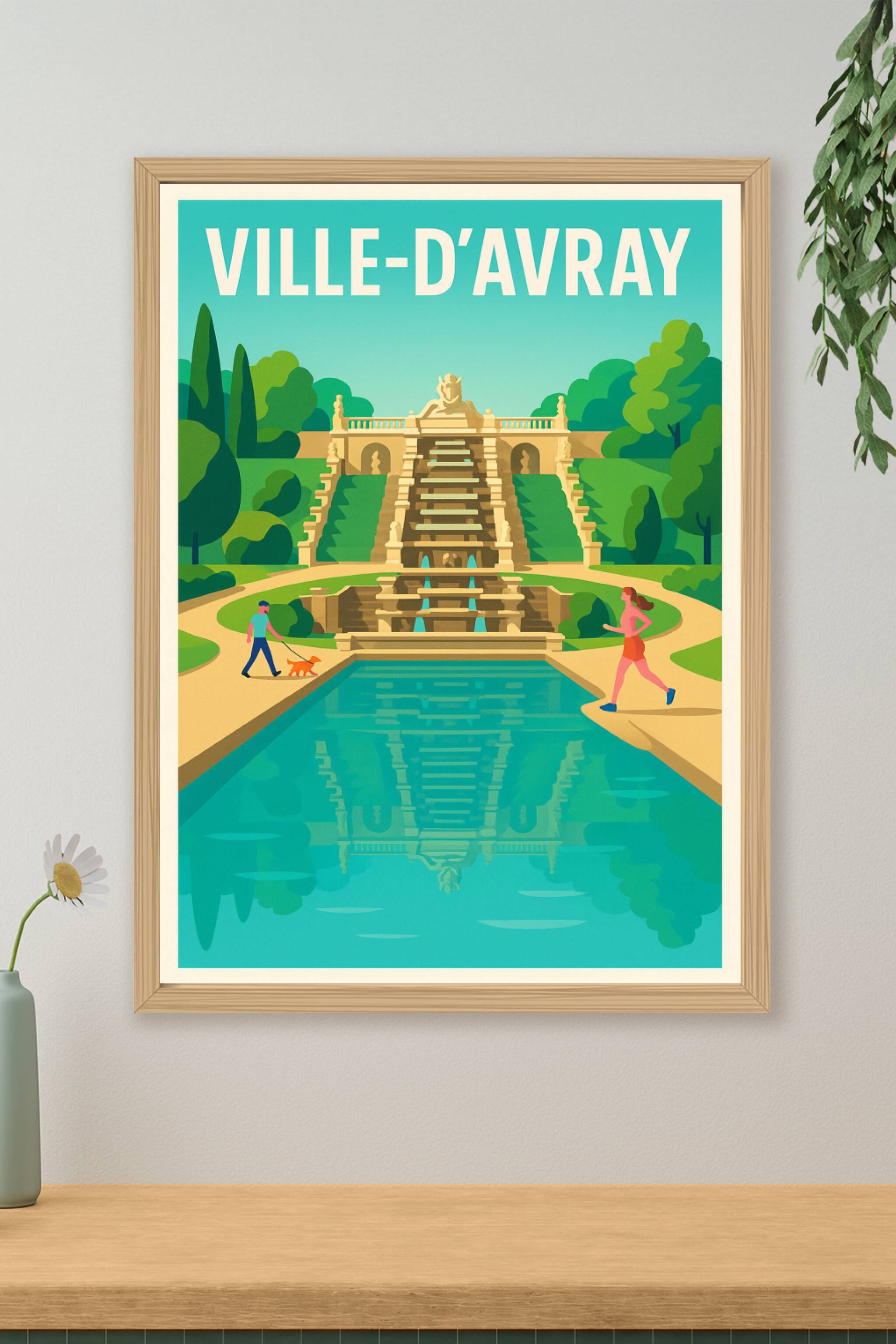 Affiche de Ville-d'Avray - Charme et sérénité au parc de la Cascade