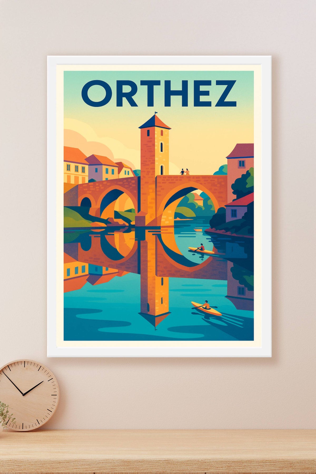 Affiche de Orthez - Charme et Reflets sur le Pont Vieux