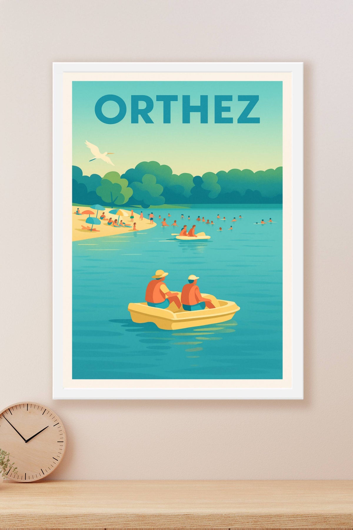 Affiche de Orthez - Détente estivale au lac