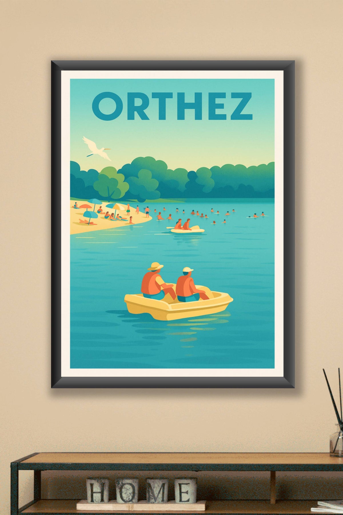 Affiche de Orthez - Détente estivale au lac