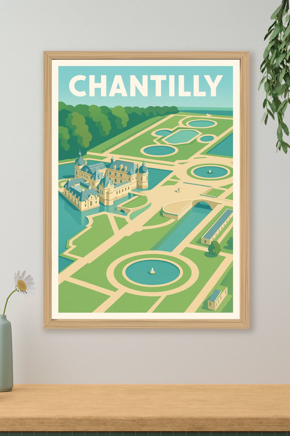 Affiche de Chantilly - Élégance et histoire au cœur du domaine