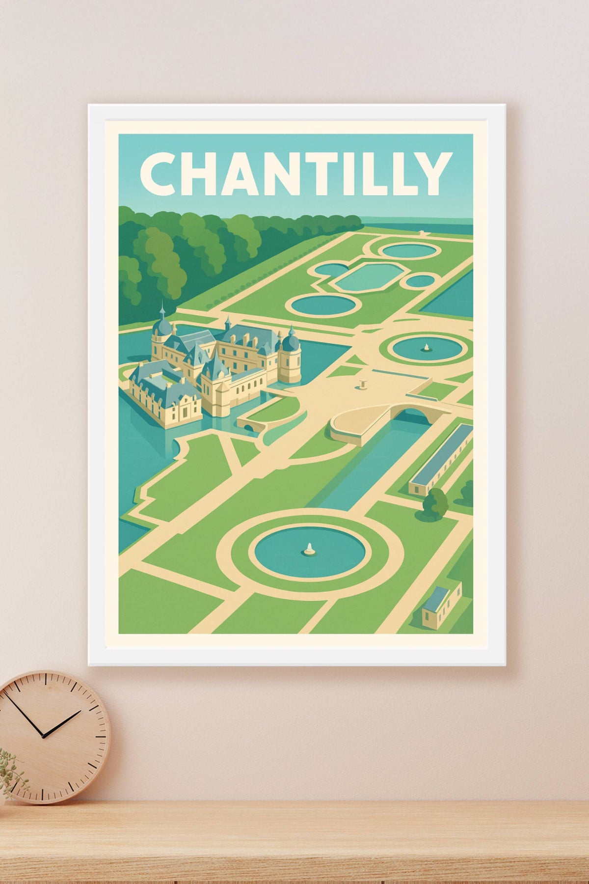 Affiche de Chantilly - Élégance et histoire au cœur du domaine