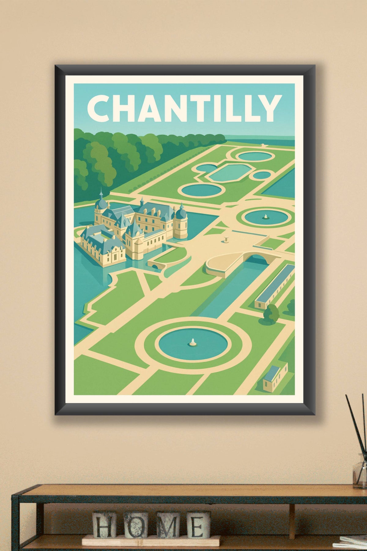 Affiche de Chantilly - Élégance et histoire au cœur du domaine