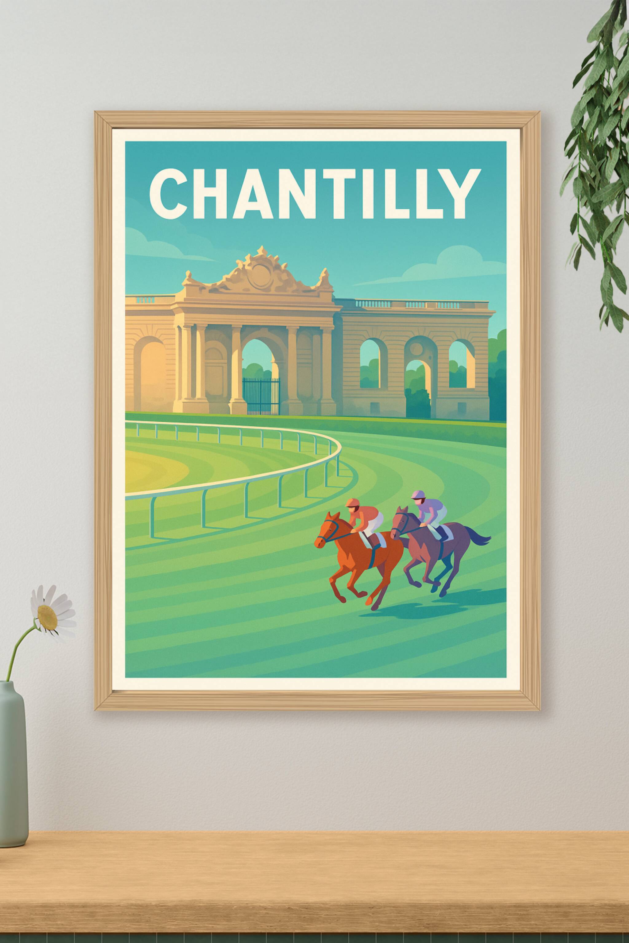 Affiche de Chantilly - L'élégance des courses hippiques