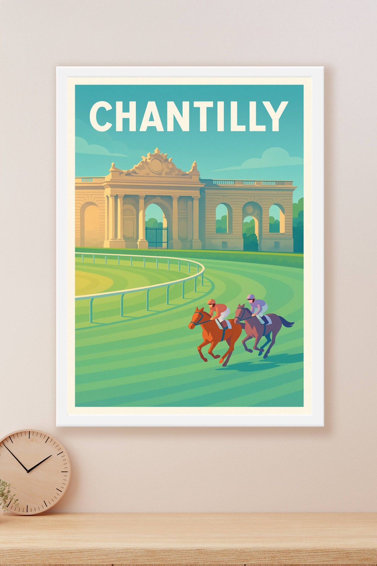 Affiche de Chantilly - L'élégance des courses hippiques