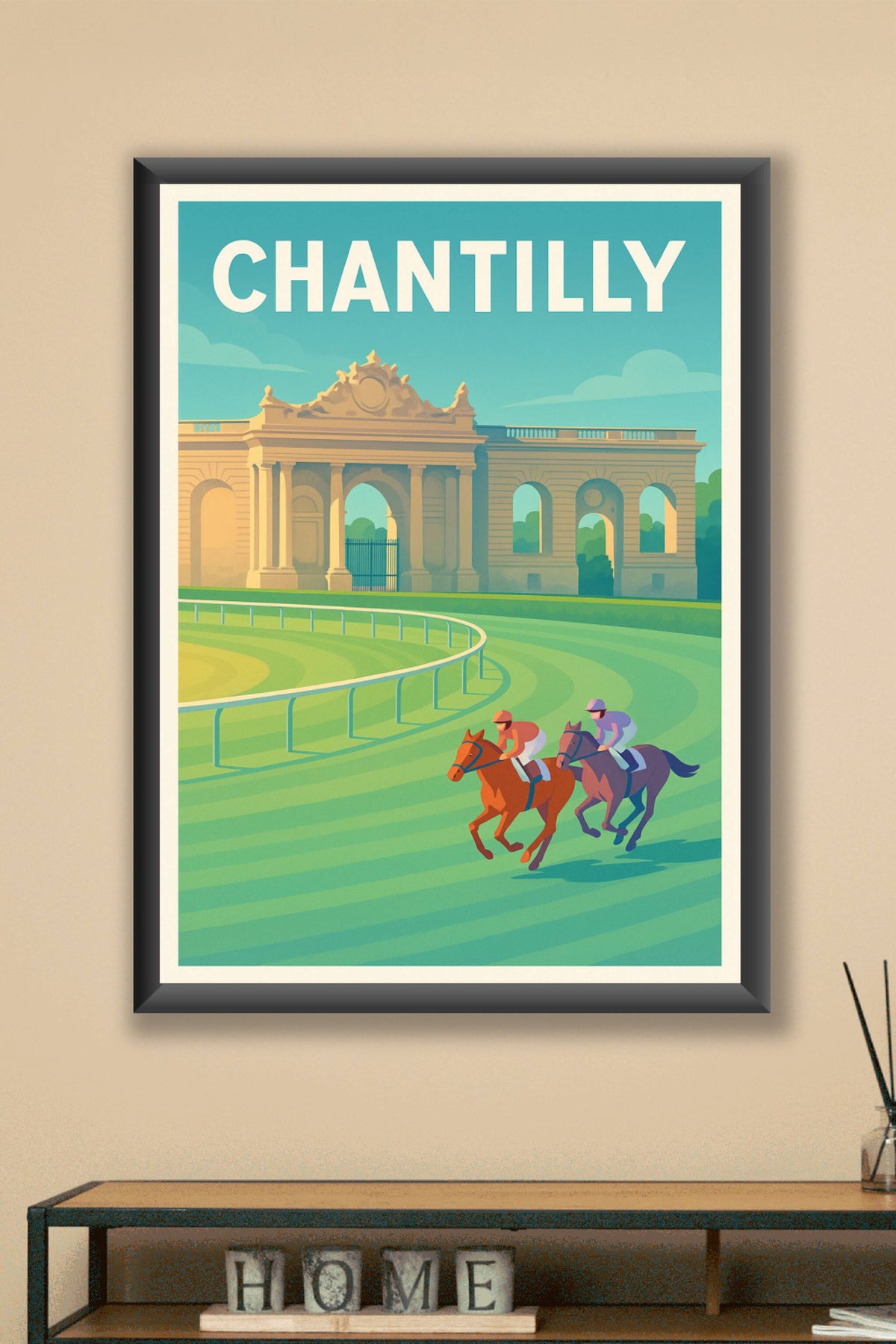 Affiche de Chantilly - L'élégance des courses hippiques