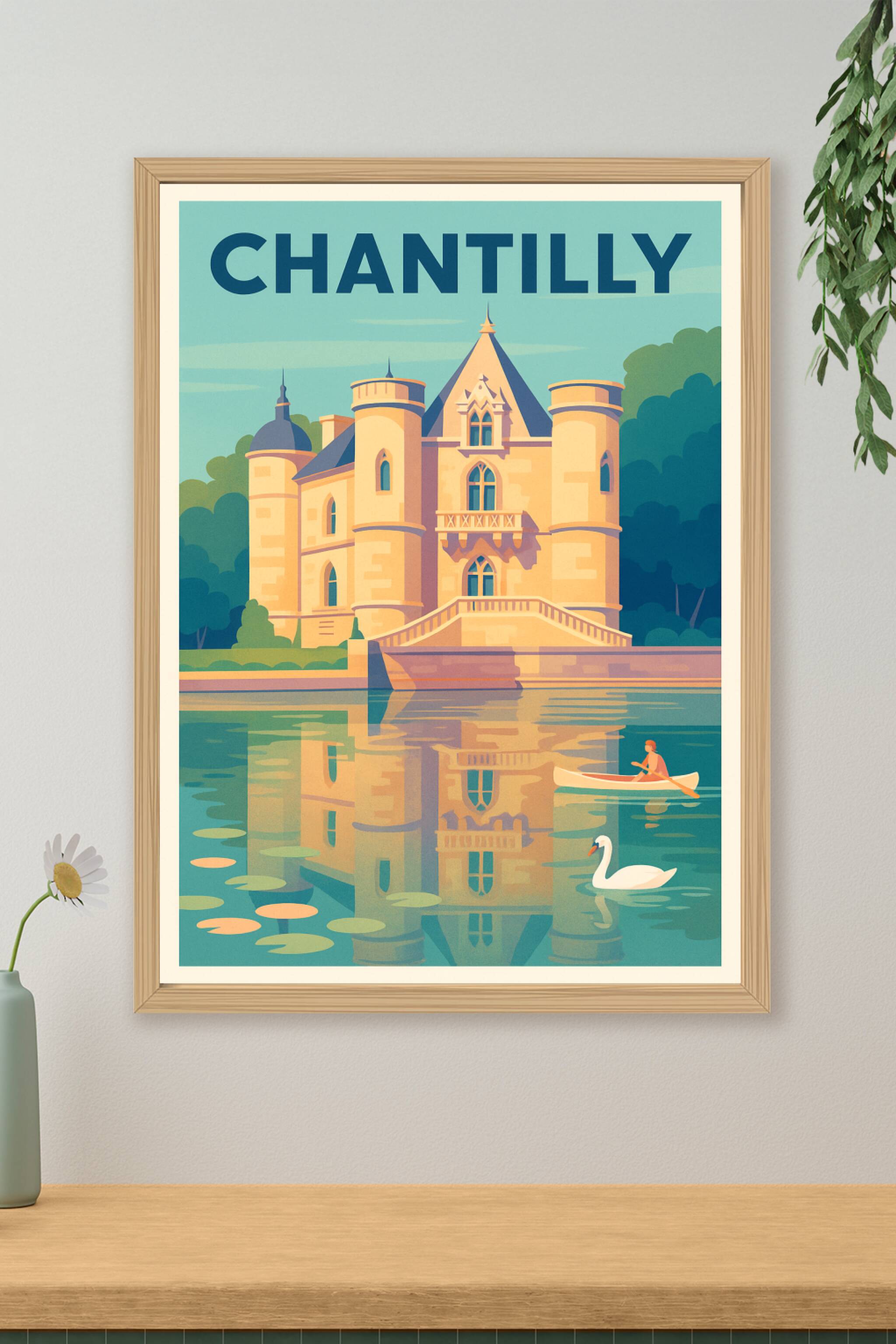 Affiche de Chantilly - L'élégance au bord de l'eau