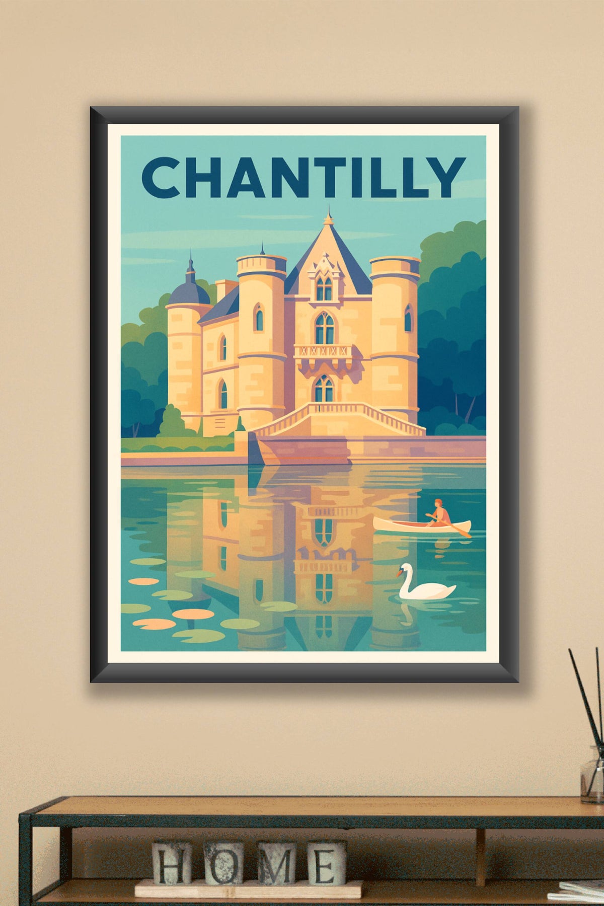Affiche de Chantilly - L'élégance au bord de l'eau