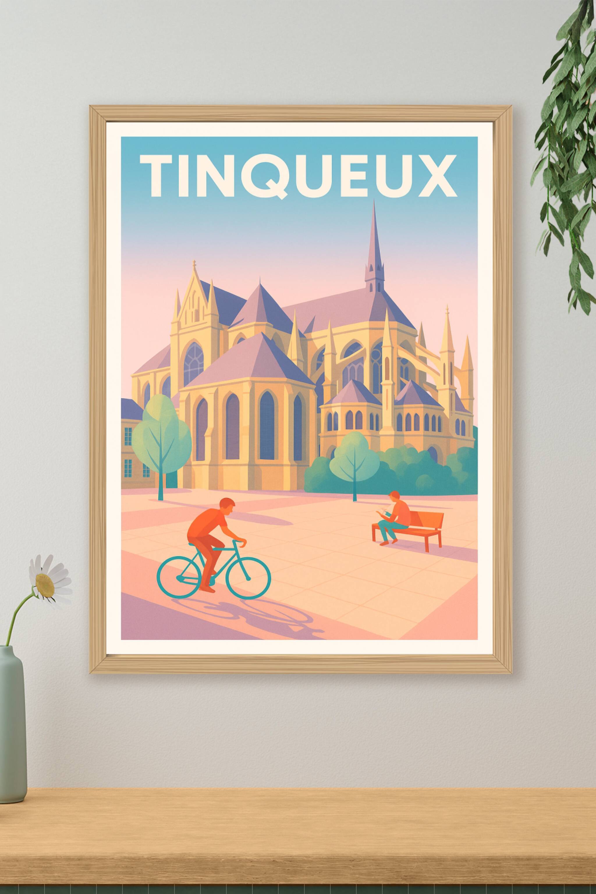 Affiche de Tinqueux - Harmonie urbaine et patrimoine gothique