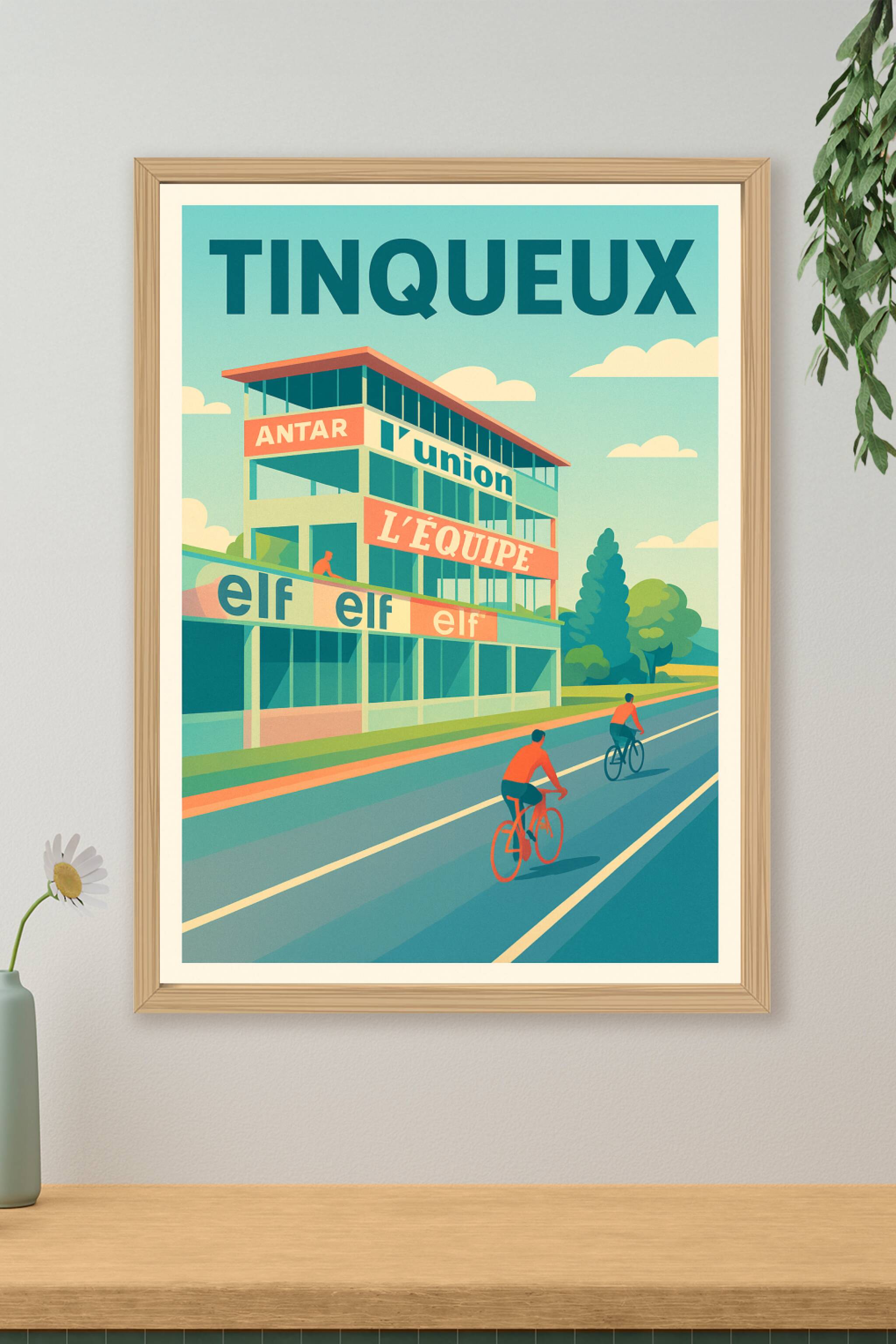 Affiche de Tinqueux - L'esprit du cyclisme rétro