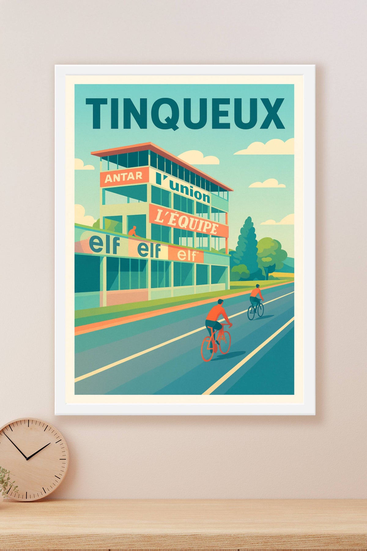 Affiche de Tinqueux - L'esprit du cyclisme rétro