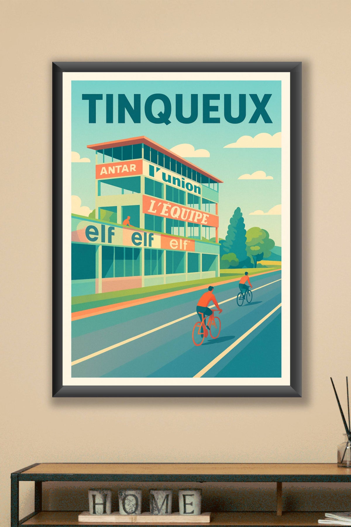 Affiche de Tinqueux - L'esprit du cyclisme rétro