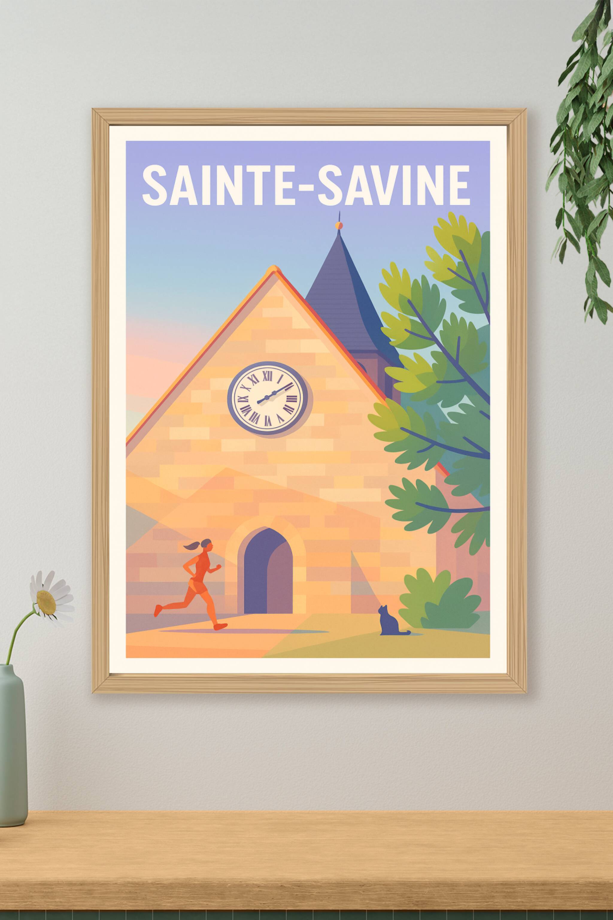 Affiche de Sainte-Savine - L'élan matinal au cœur du patrimoine