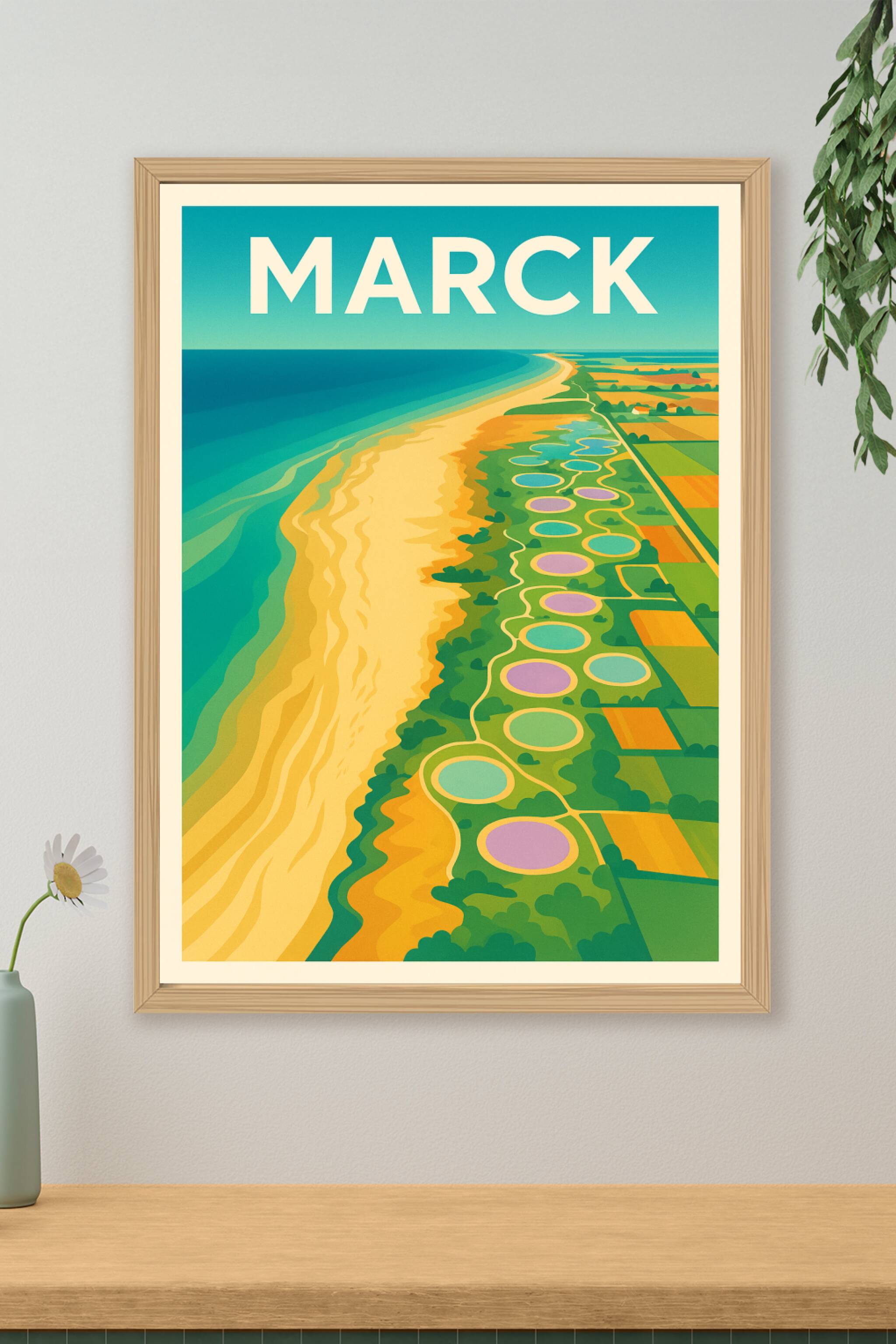 Affiche de Marck - Voyage coloré au bord de la mer