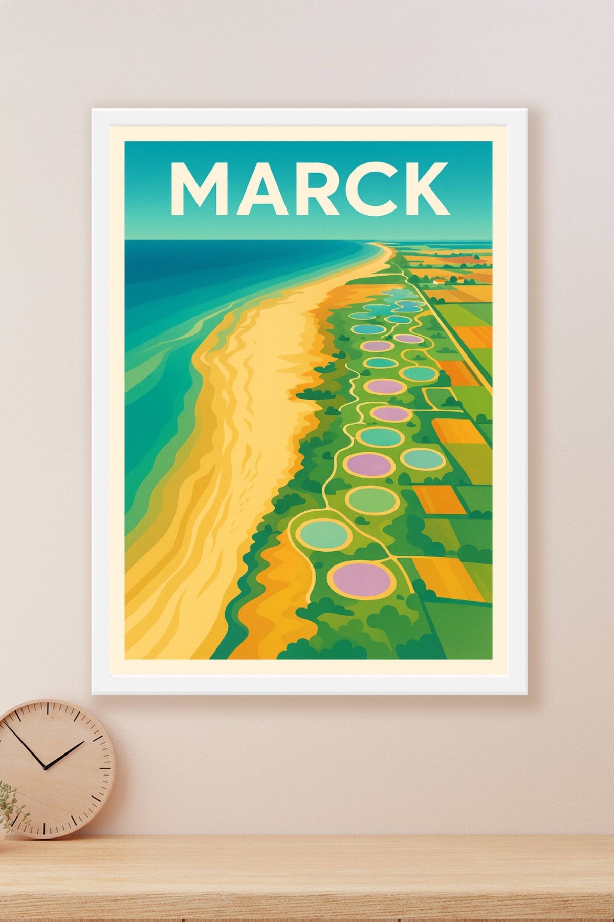 Affiche de Marck - Voyage coloré au bord de la mer