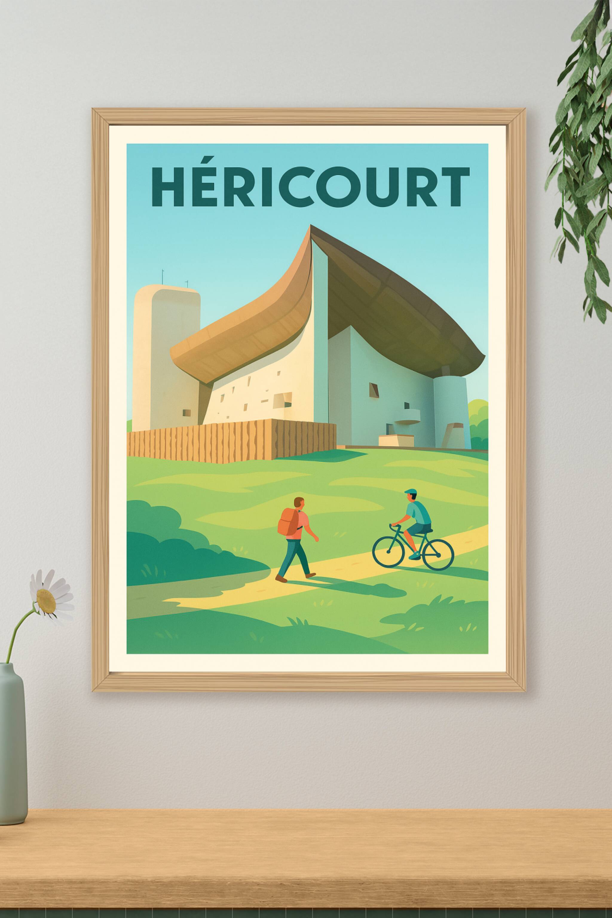 Affiche de Héricourt - Architecture et nature en harmonie