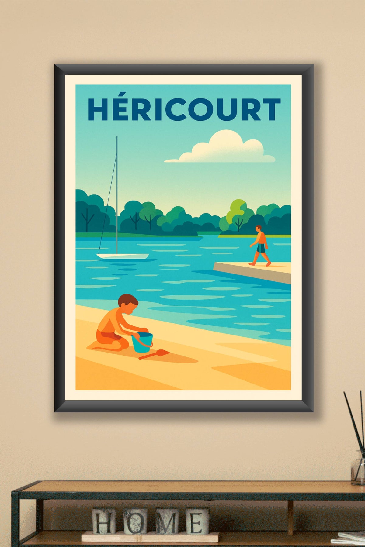 Affiche de Héricourt - Sérénité au bord de l'eau