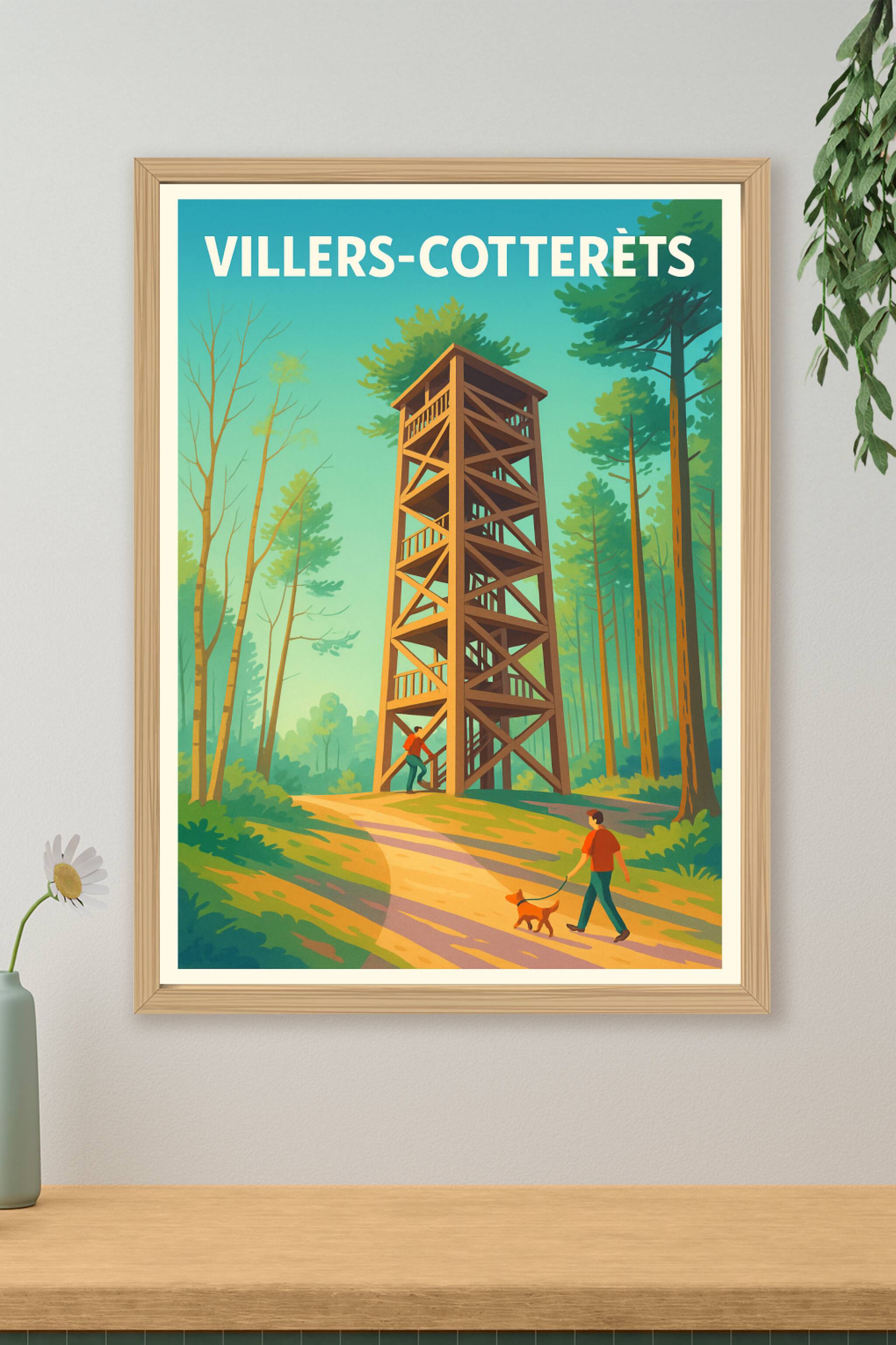 Affiche de Villers-Cotterêts - Invitation à l'évasion en pleine nature