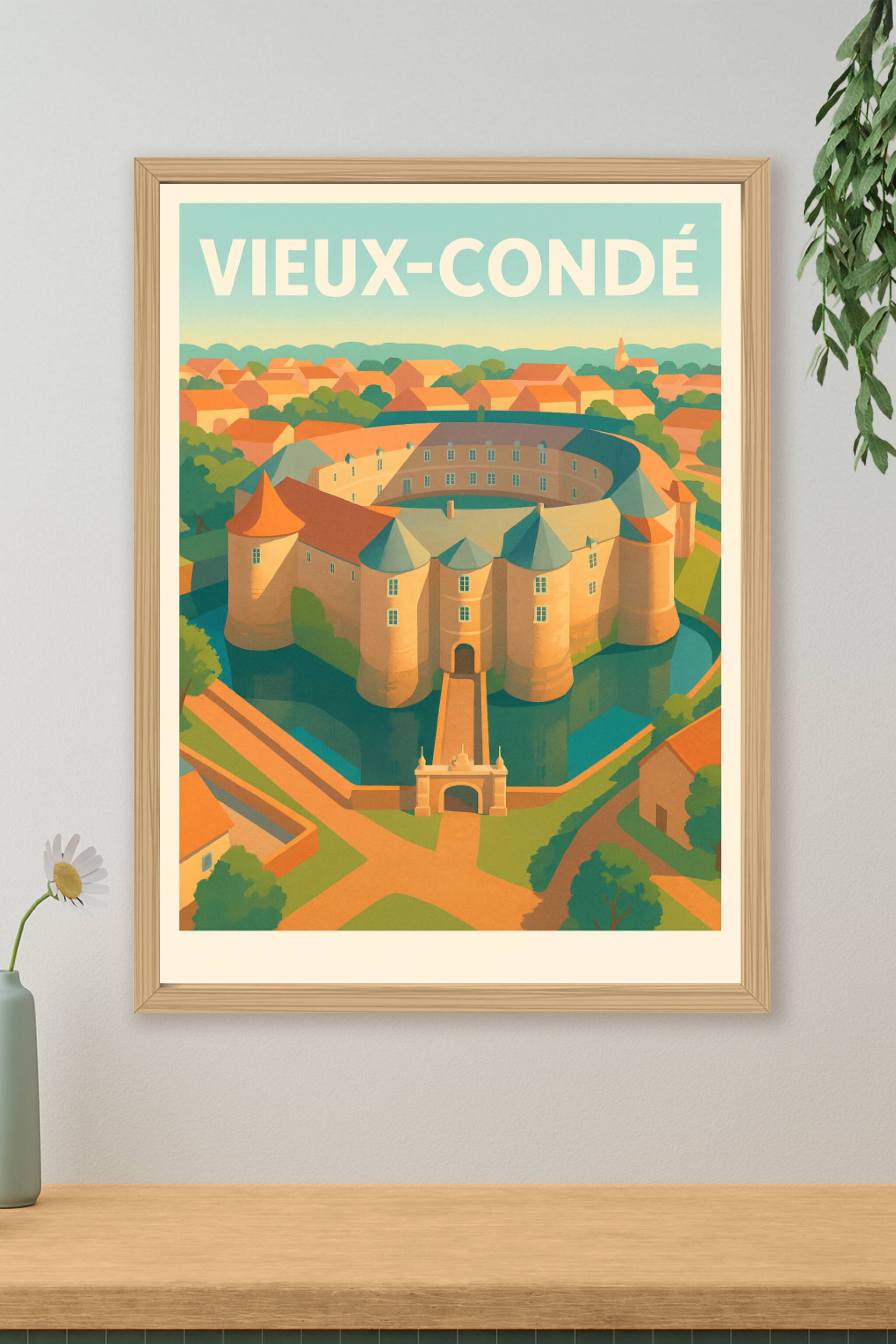 Affiche de Vieux-Condé - Le charme historique du château fortifié