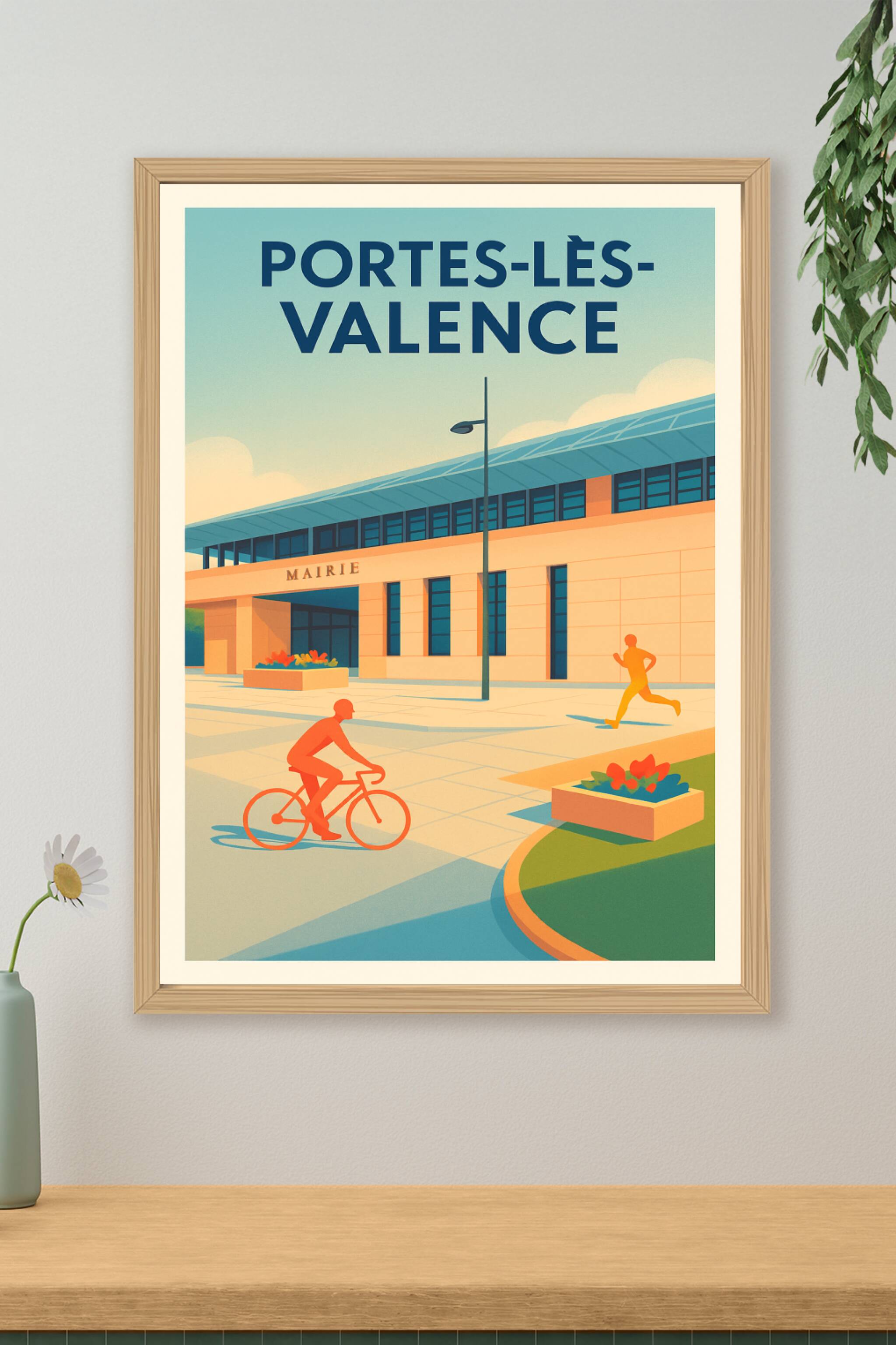 Affiche de Portes-lès-Valence - L'élégance moderne au cœur de la cité