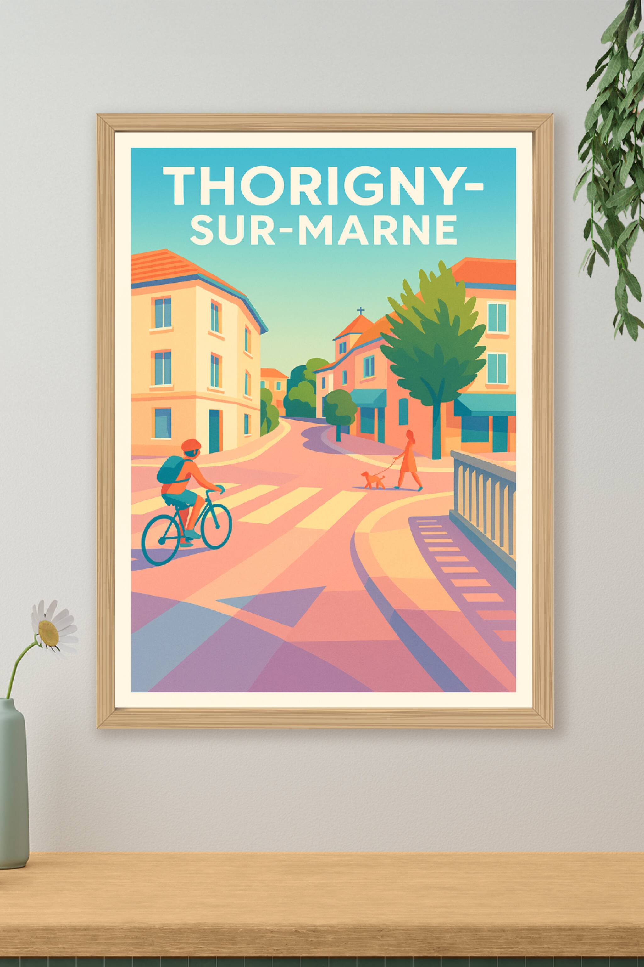 Affiche de Thorigny-sur-Marne - Ambiance paisible et colorée de la ville