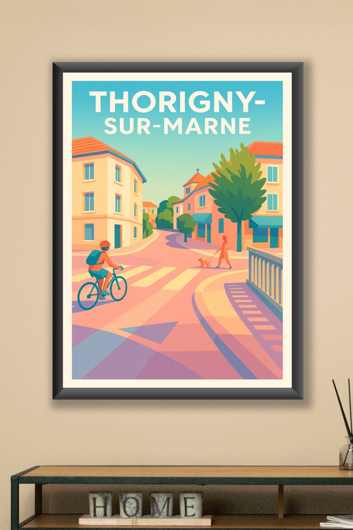 Affiche de Thorigny-sur-Marne - Ambiance paisible et colorée de la ville
