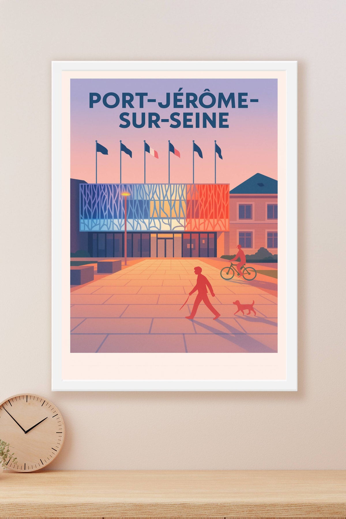 Affiche de Port-Jérôme-sur-Seine - Ambiance paisible et moderne au crépuscule