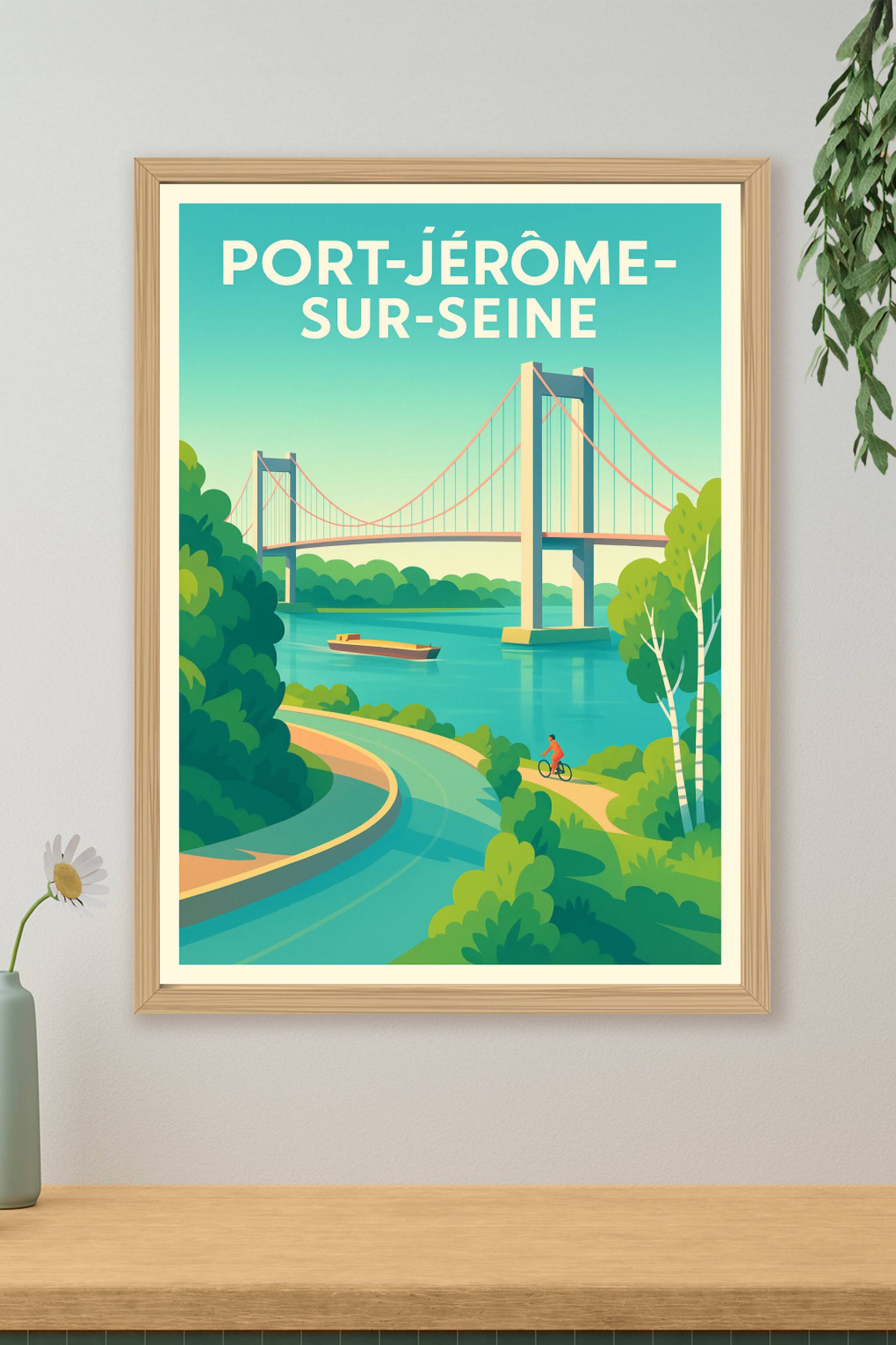 Affiche de Port-Jérôme-sur-Seine - Évasion et Quiétude au fil de l'eau