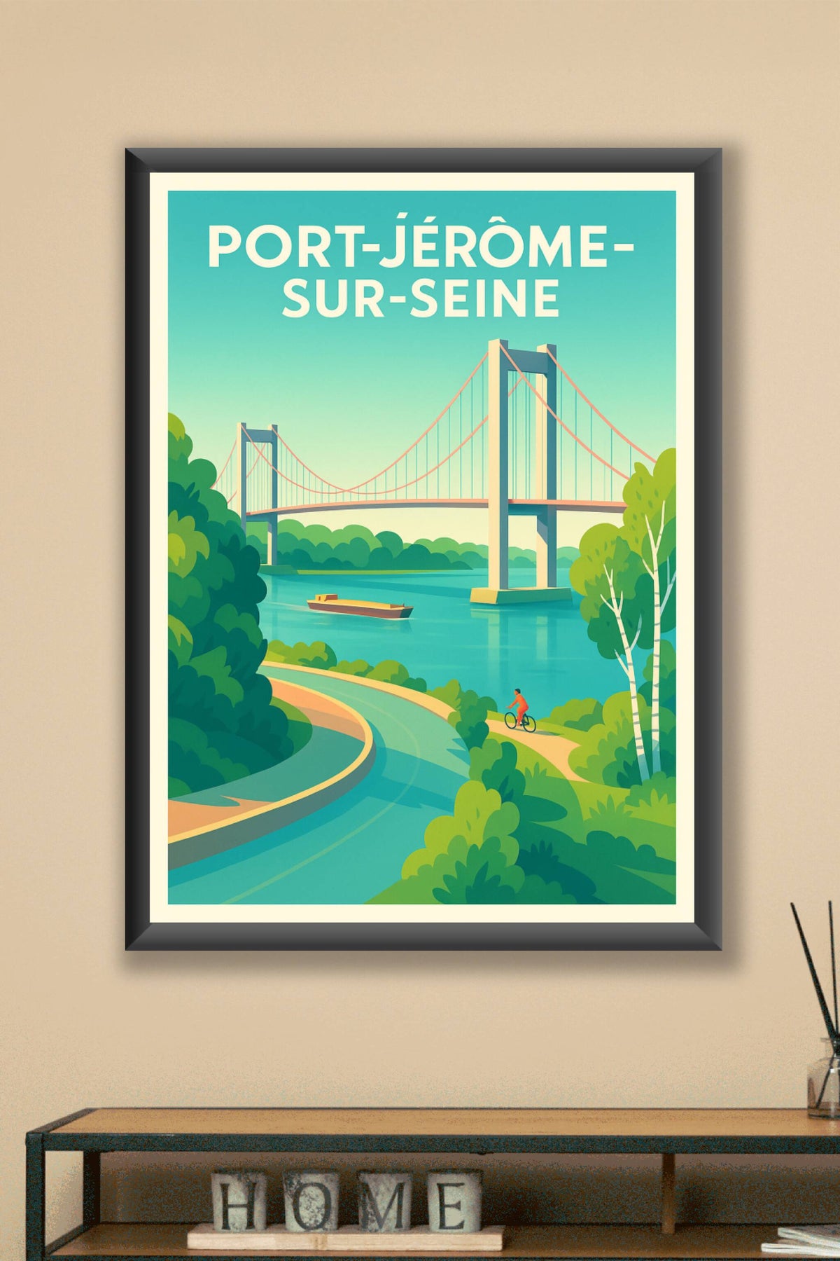 Affiche de Port-Jérôme-sur-Seine - Évasion et Quiétude au fil de l'eau