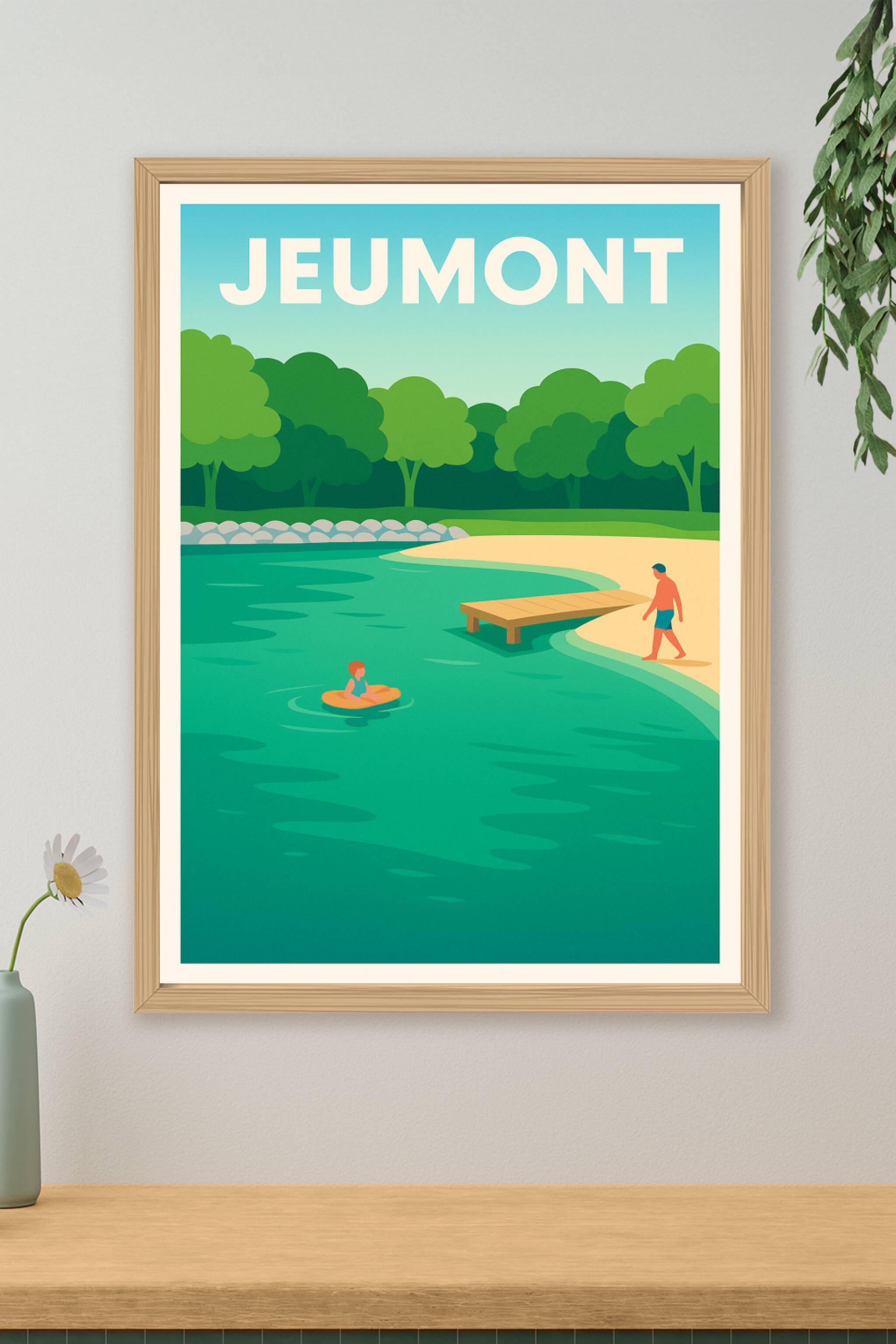 Affiche de Jeumont - Détente au bord de l'eau