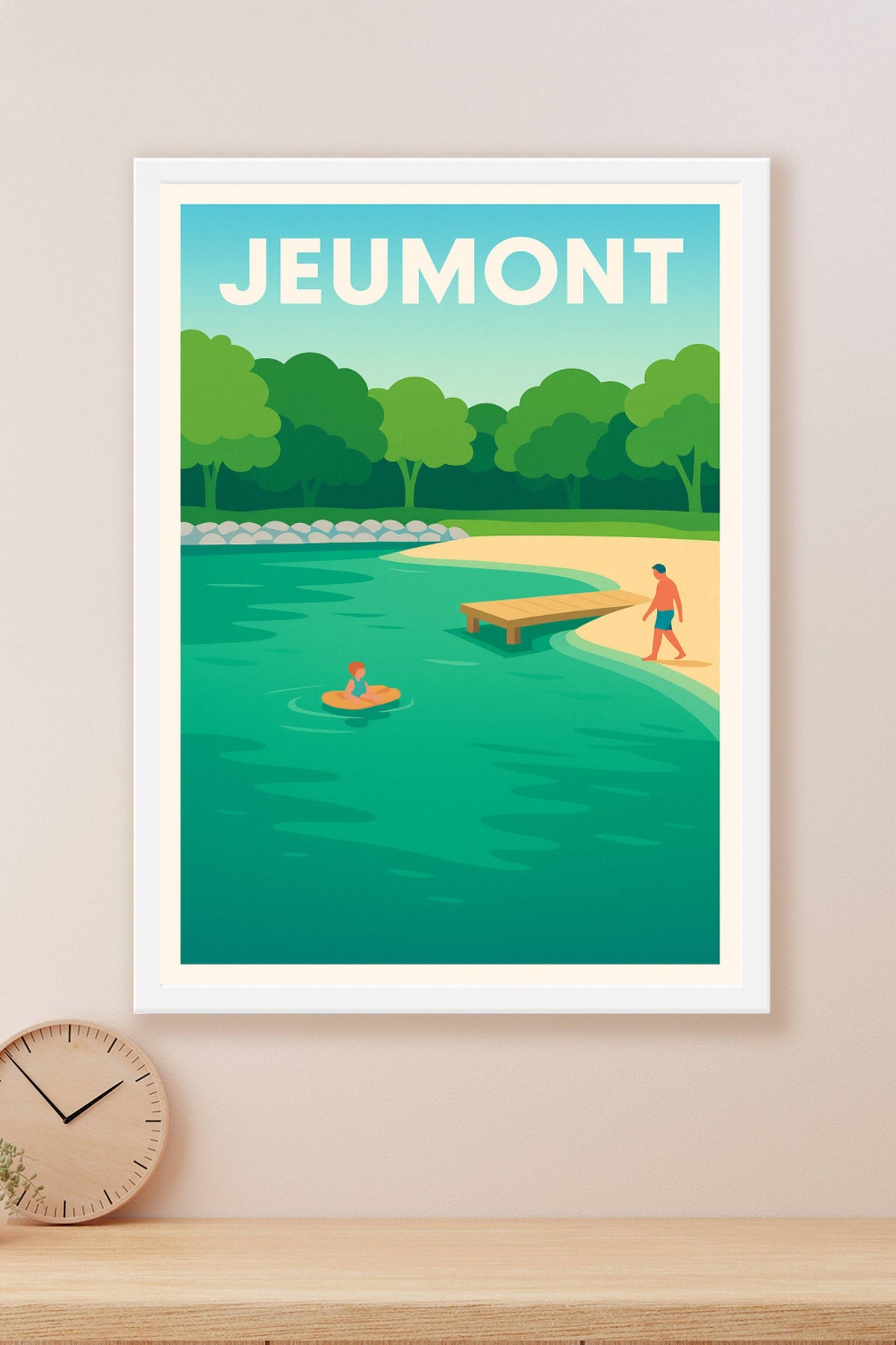 Affiche de Jeumont - Détente au bord de l'eau