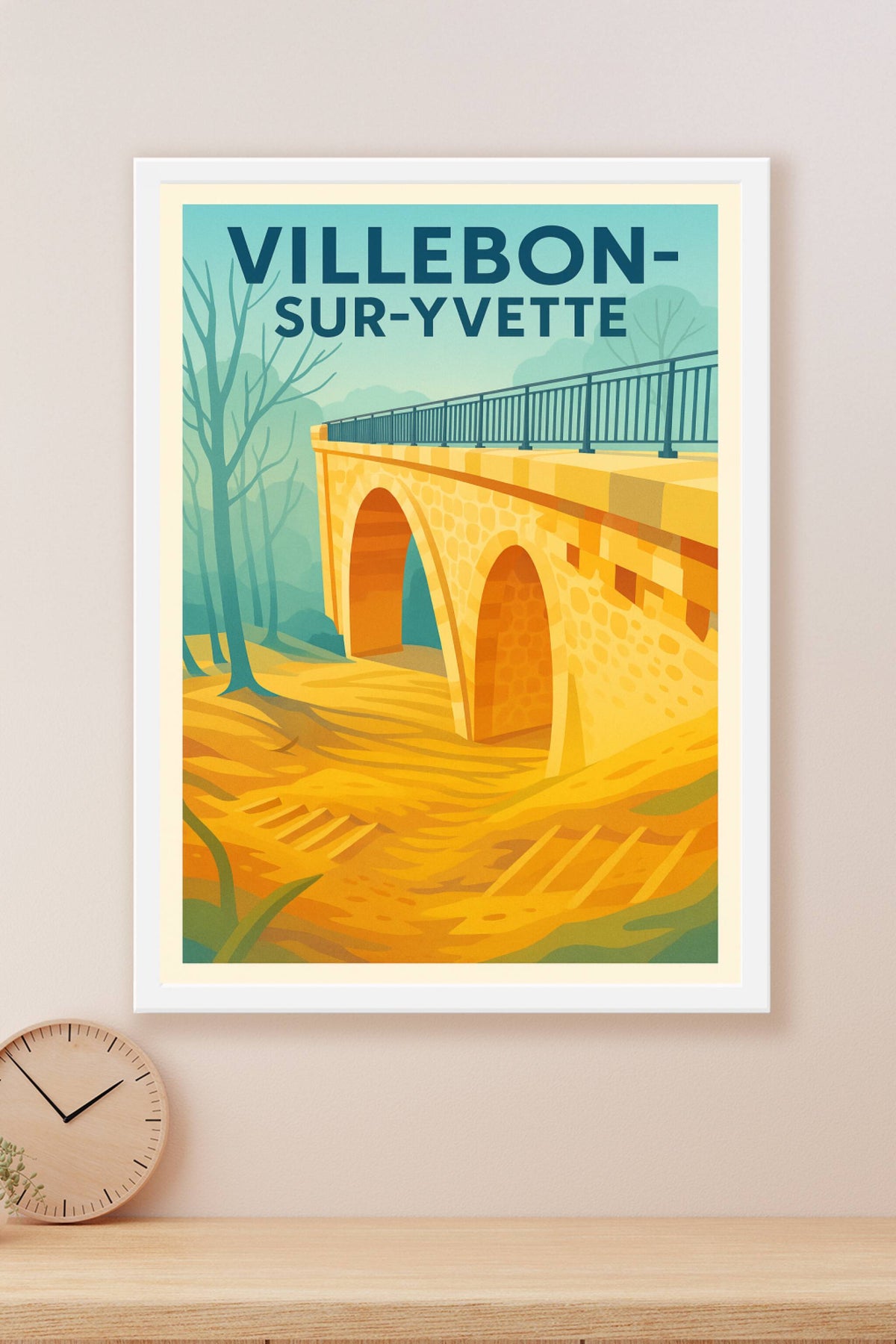 Affiche de Villebon-sur-Yvette - L'élégance du patrimoine en illustration