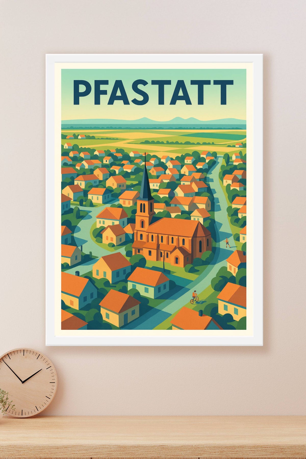 Affiche de Pfastatt - Village pittoresque et sérénité alsacienne