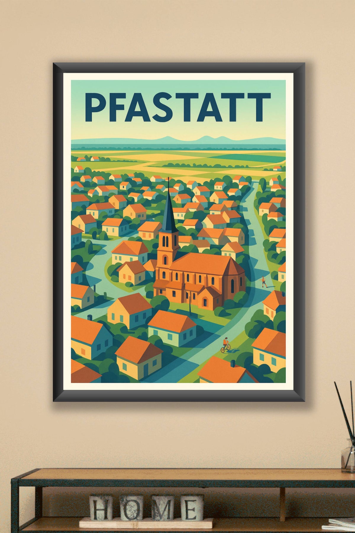 Affiche de Pfastatt - Village pittoresque et sérénité alsacienne